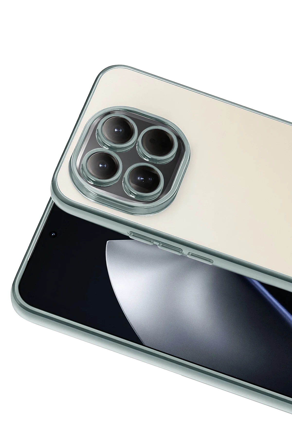 Newface Xiaomi Mi 15 Razer Lensli Silikon - Gümüş