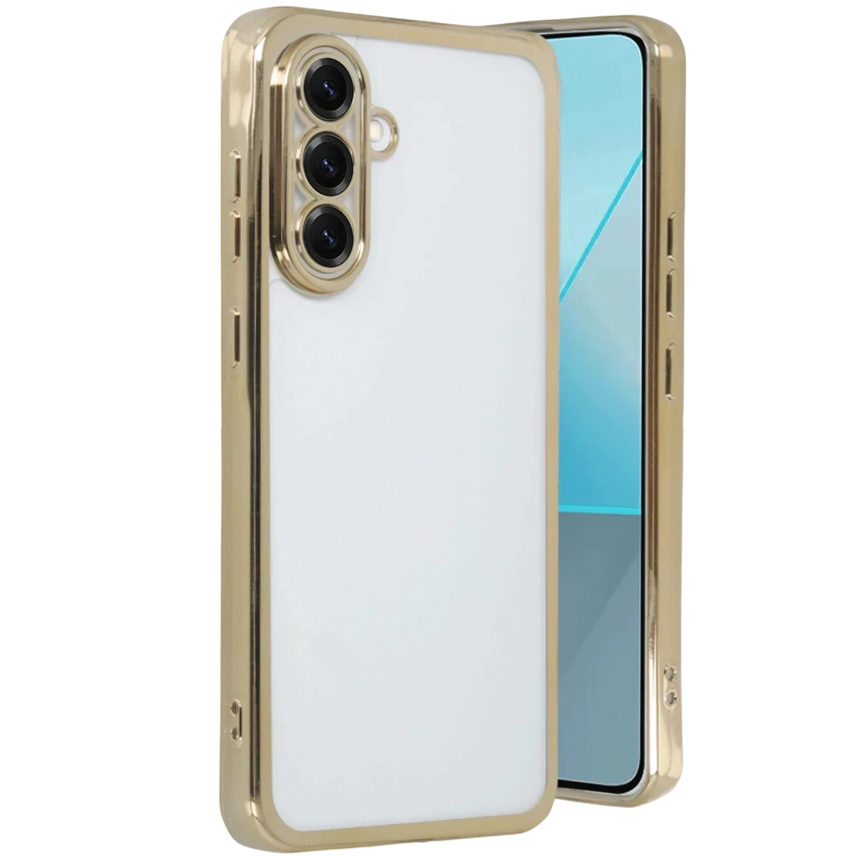 Newface Samsung Galaxy A17 5G Razer Lensli Silikon - Gold
