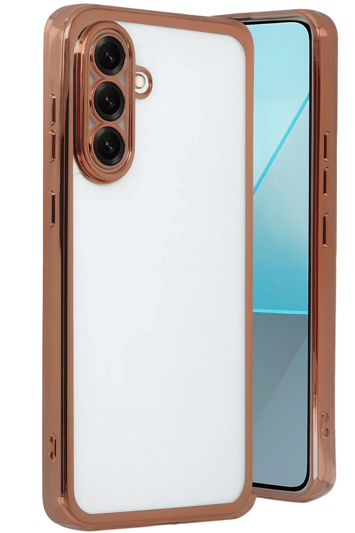 Newface Samsung Galaxy A17 5G Razer Lensli Silikon - Çöl Titanyum