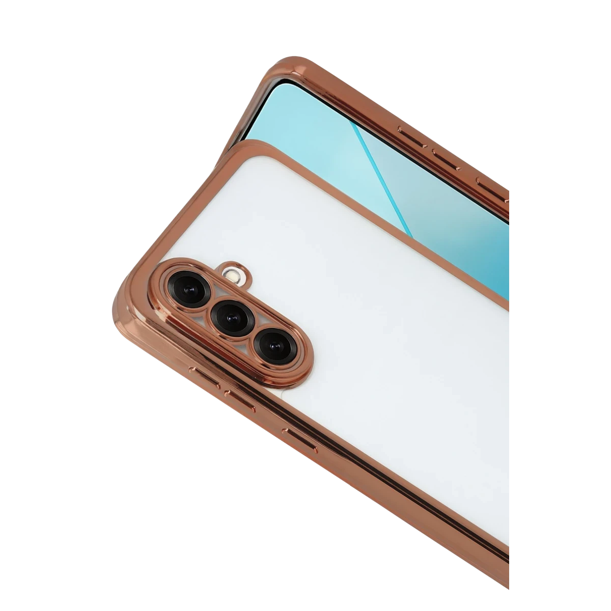 Newface Samsung Galaxy A17 5G Razer Lensli Silikon - Çöl Titanyum