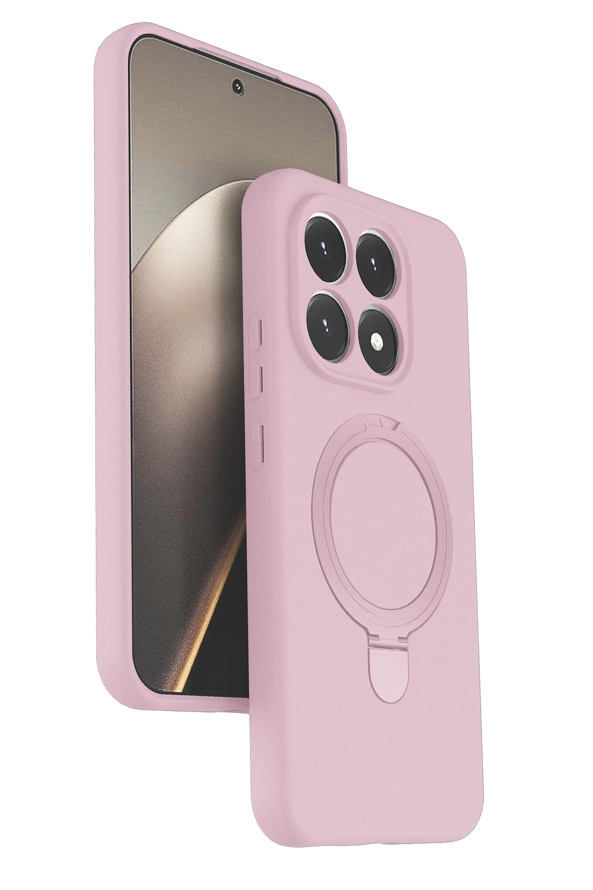 Newface Xiaomi Mi 15T Regal Magsafe Standlı Kapak - Açık Pembe