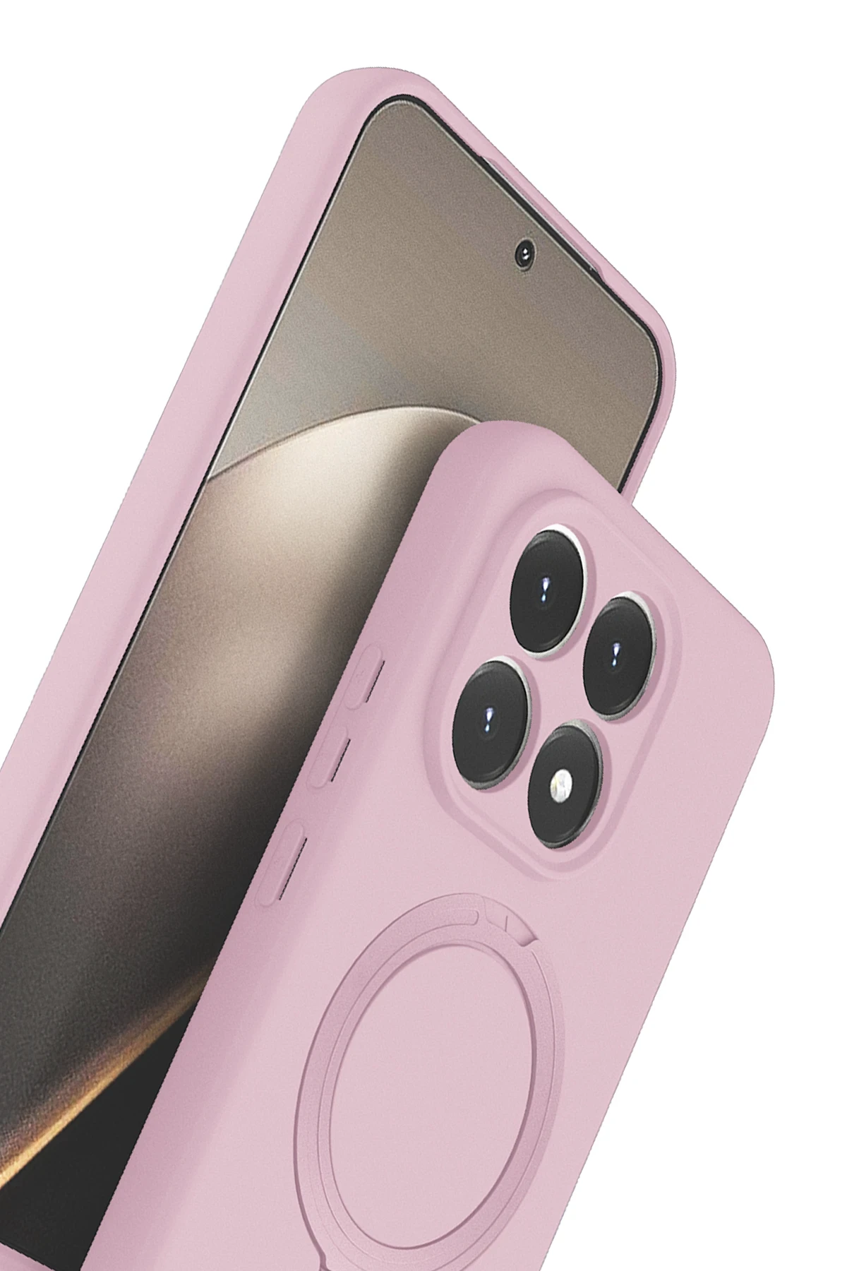 Newface Xiaomi Mi 15T Regal Magsafe Standlı Kapak - Açık Pembe