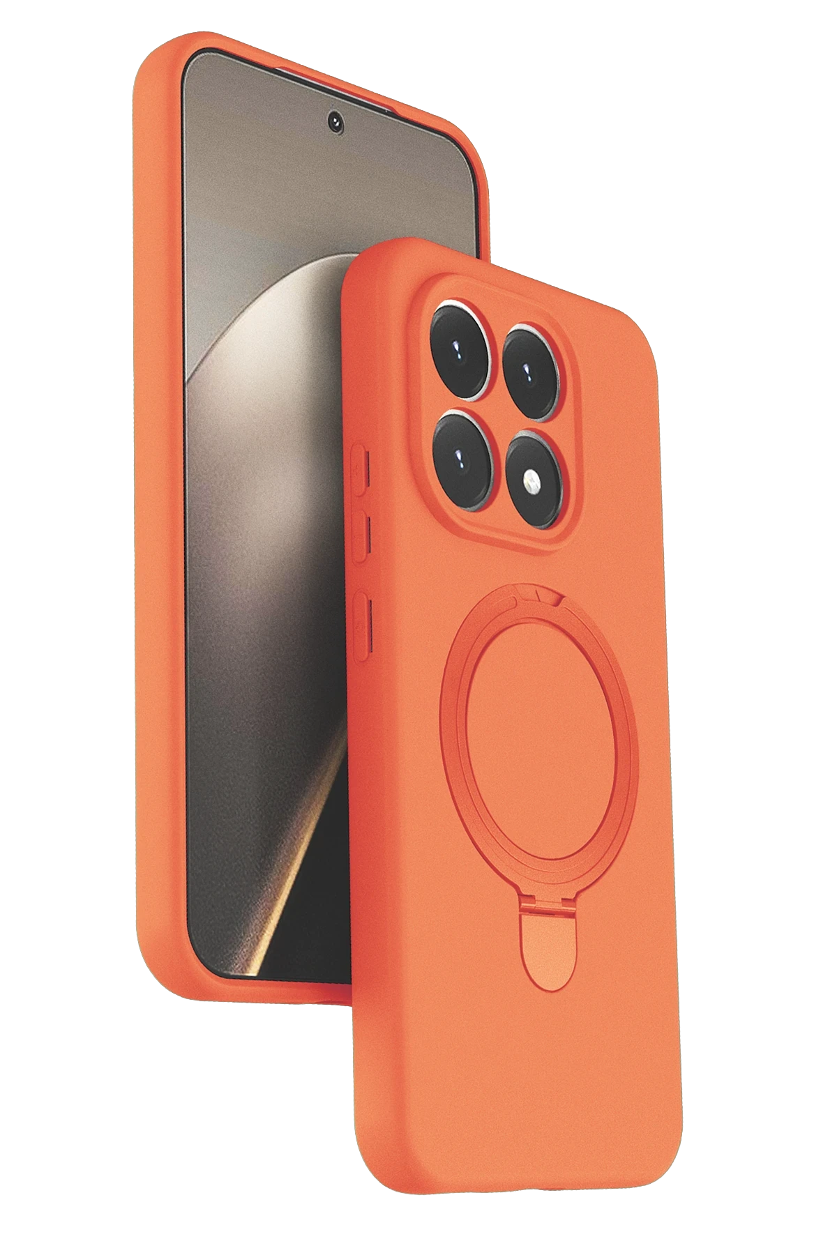 Newface Xiaomi Mi 15T Regal Magsafe Standlı Kapak - Turuncu