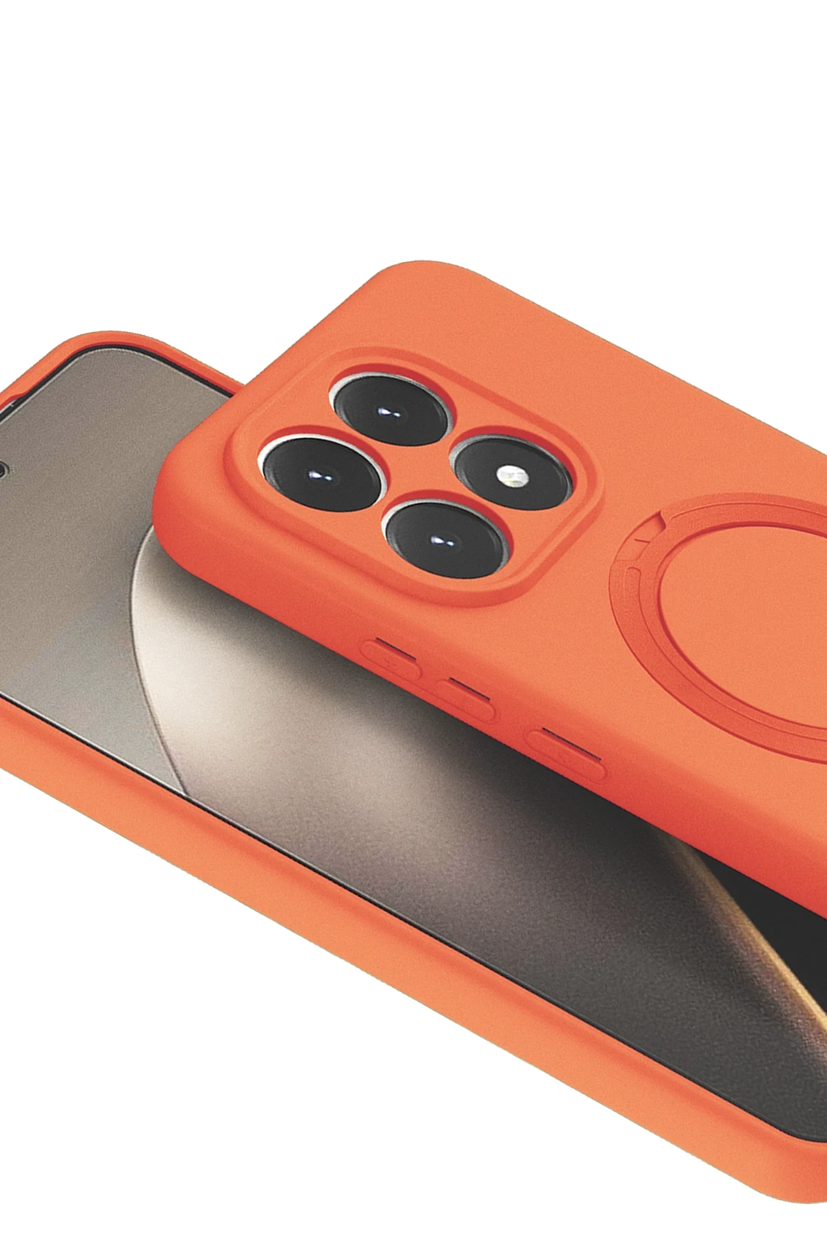 Newface Xiaomi Mi 15T Regal Magsafe Standlı Kapak - Turuncu