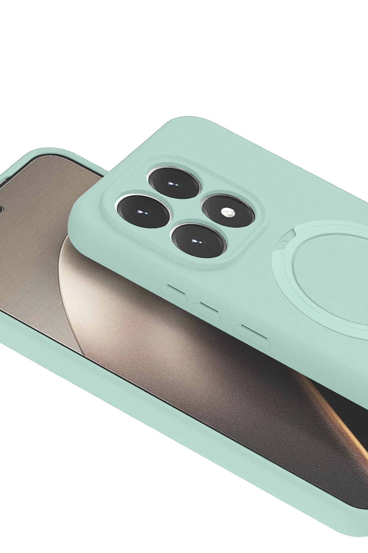 Newface Xiaomi Mi 15T Regal Magsafe Standlı Kapak - Su Yeşili