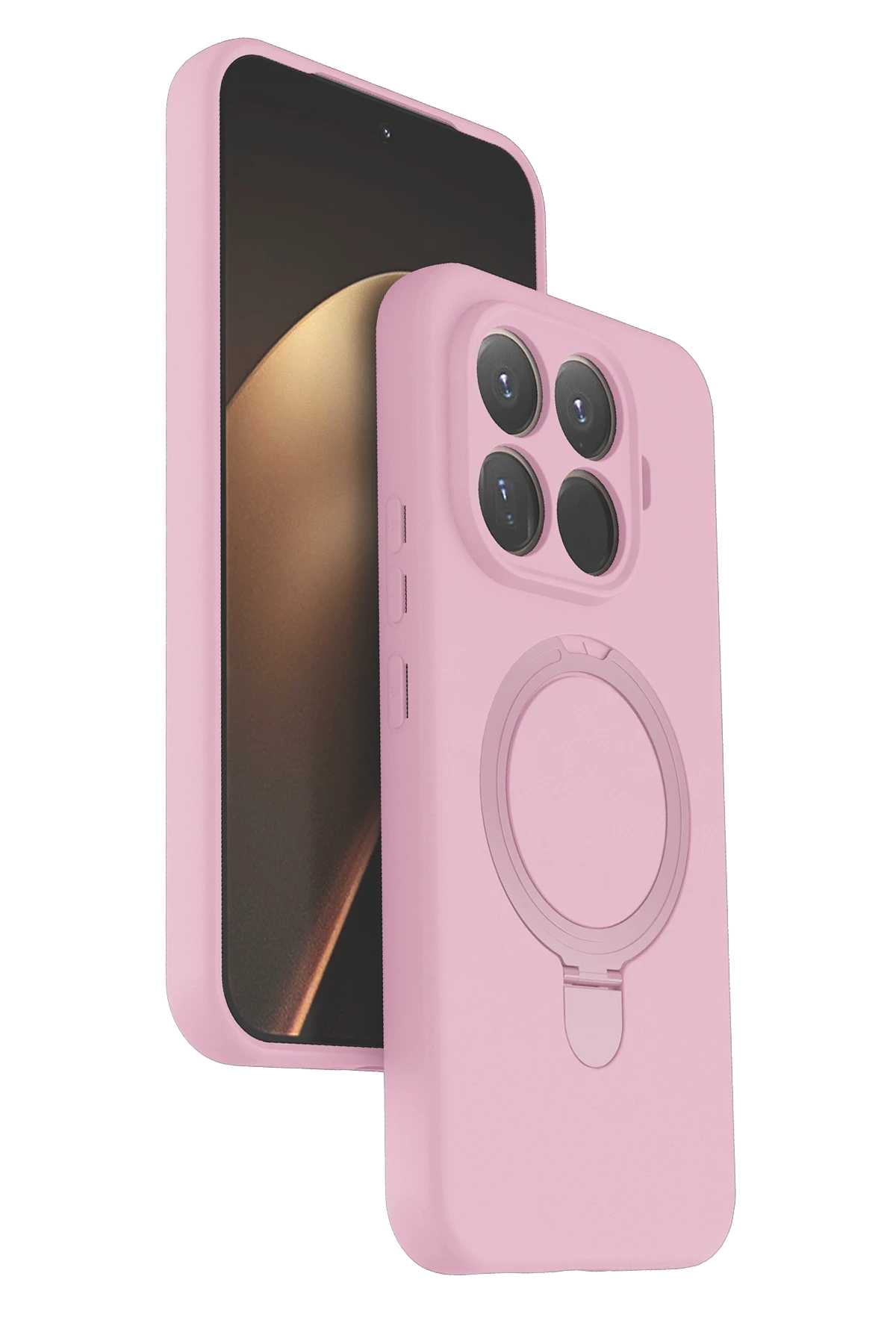 Newface Xiaomi Mi 15T Pro Regal Magsafe Standlı Kapak - Açık Pembe