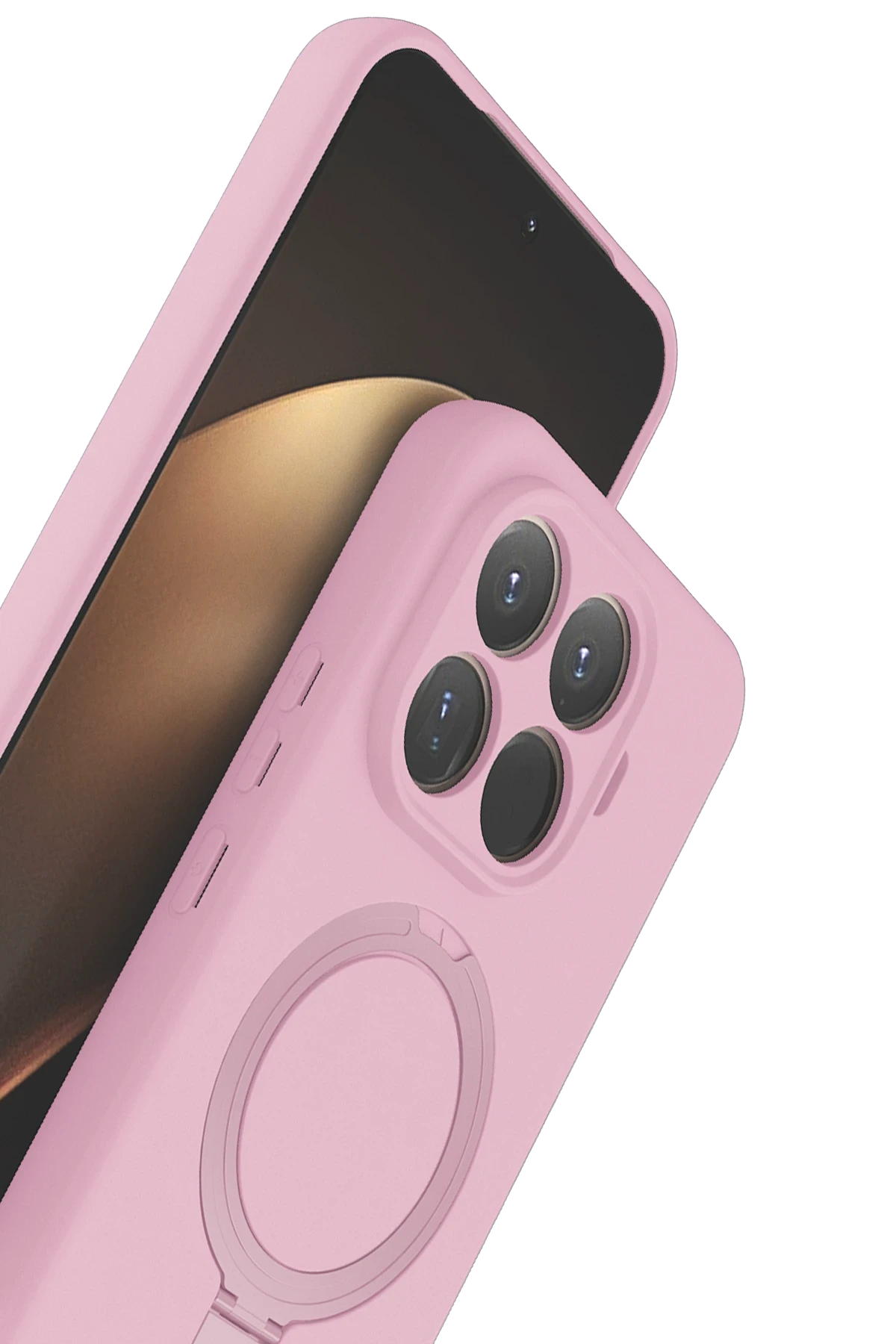Newface Xiaomi Mi 15T Pro Regal Magsafe Standlı Kapak - Açık Pembe — görsel 3
