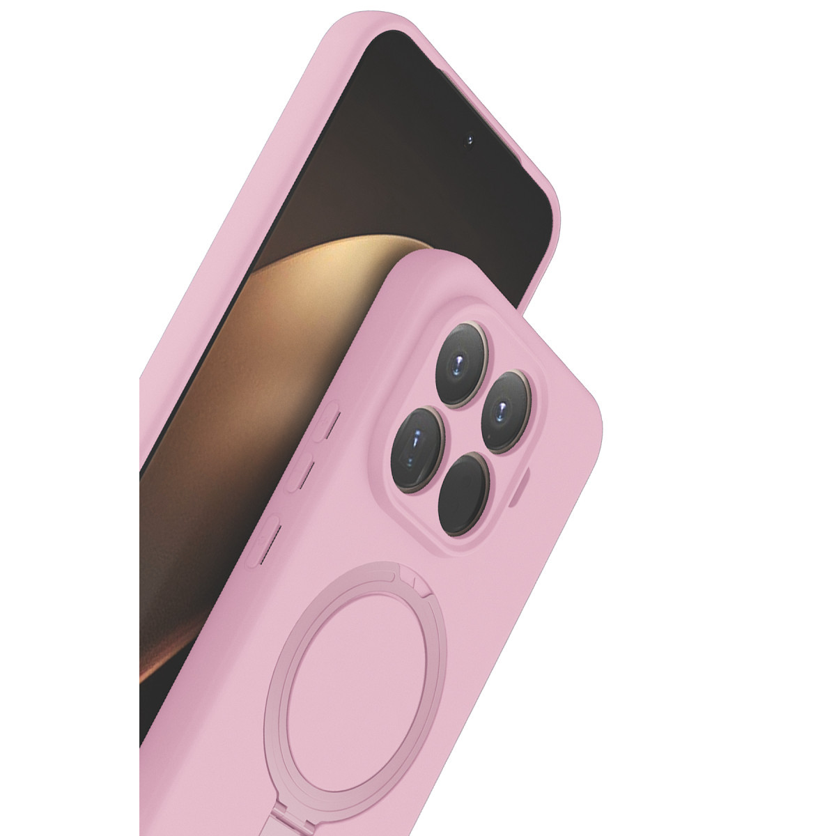 Newface Xiaomi Mi 15T Pro Regal Magsafe Standlı Kapak - Açık Pembe — görsel 9