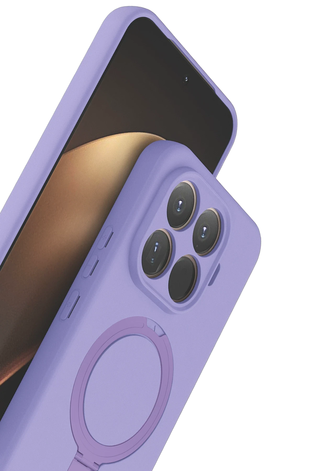 Newface Xiaomi Mi 15T Pro Regal Magsafe Standlı Kapak - Lila