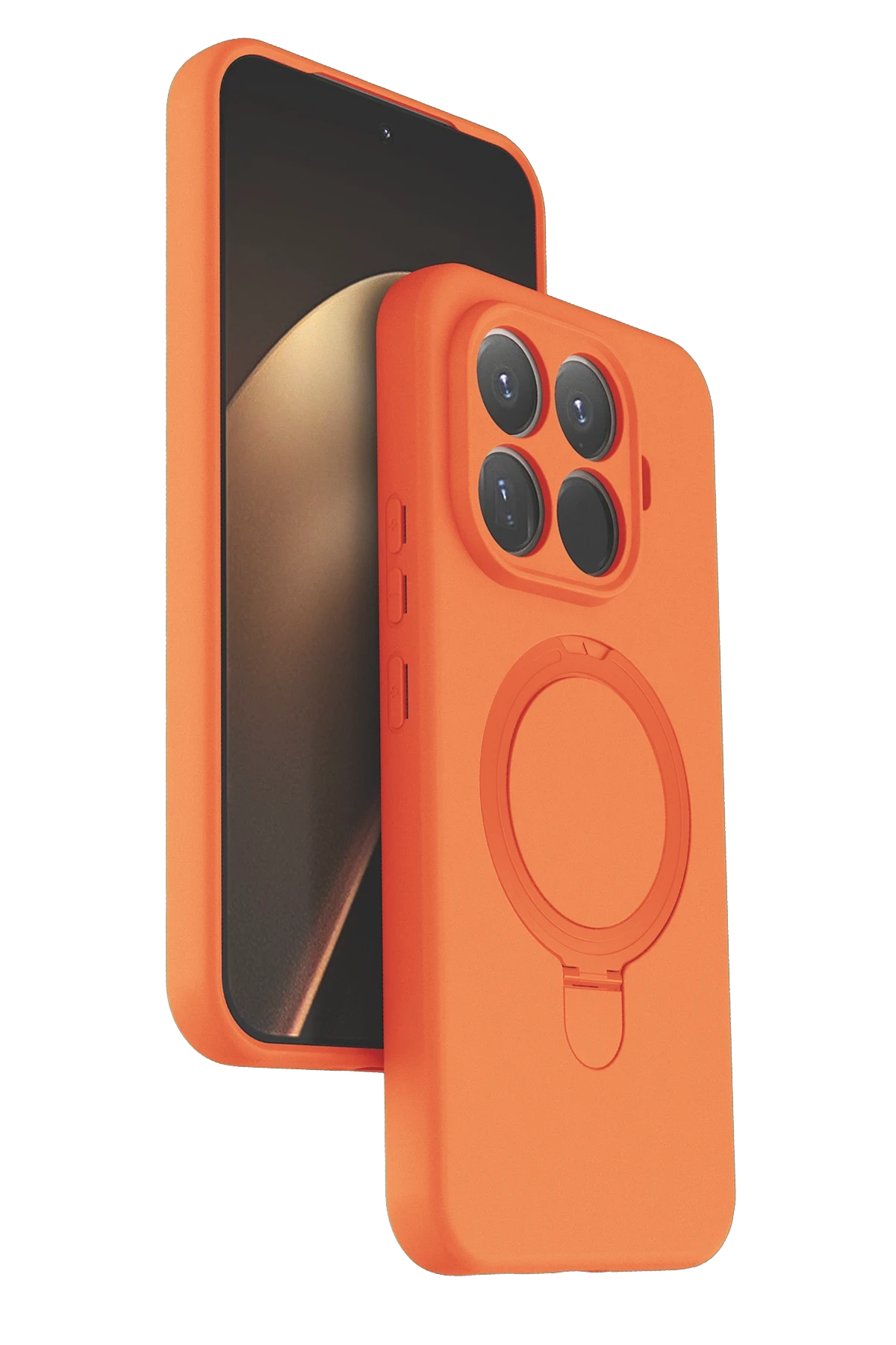 Newface Xiaomi Mi 15T Pro Regal Magsafe Standlı Kapak - Turuncu