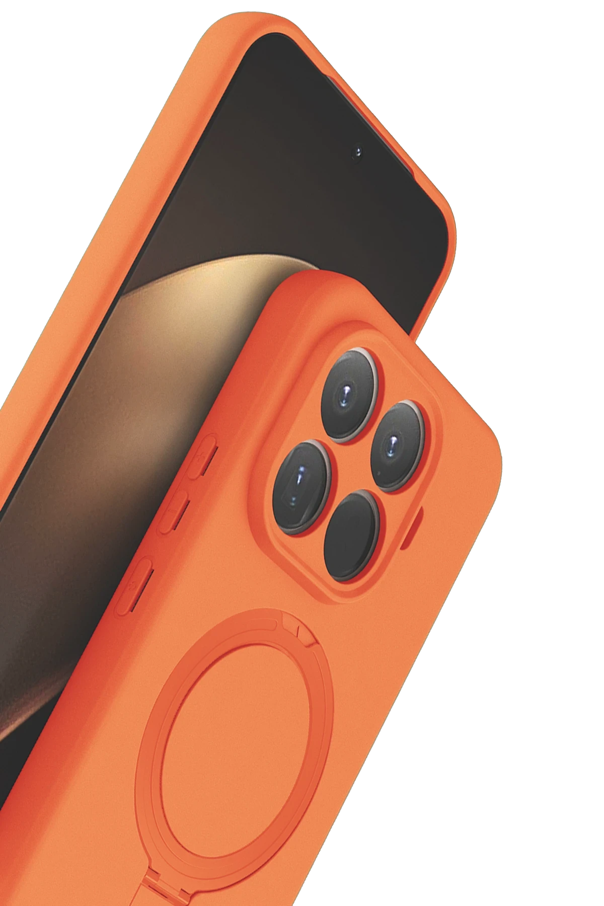 Newface Xiaomi Mi 15T Pro Regal Magsafe Standlı Kapak - Turuncu