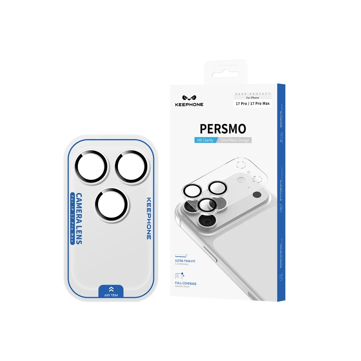 Keephone Apple iPhone 17 Pro Persmo Kamera Lens - Şeffaf