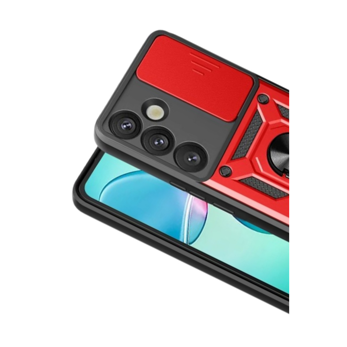 Newface Samsung Galaxy S26 Plus Pars Lens Yüzüklü Silikon - Kırmızı — görsel 10