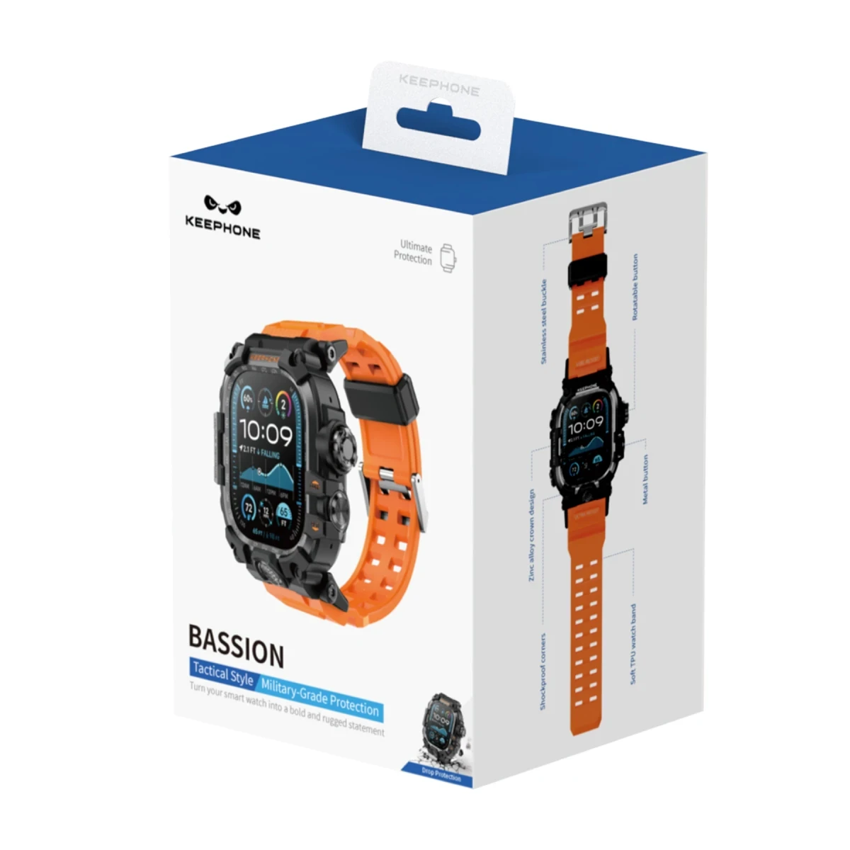 Keephone Apple Watch Ultra 49mm Bassion Kasalı Kordon - Yeşil