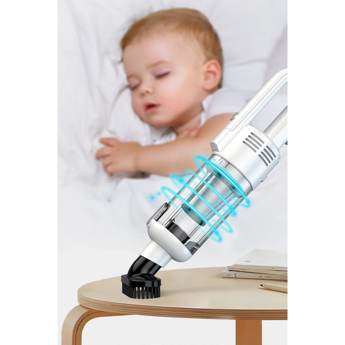 Newface LT-124 Kablosuz Çok Fonksiyonlu Araç Süpürge - Beyaz — görsel 9