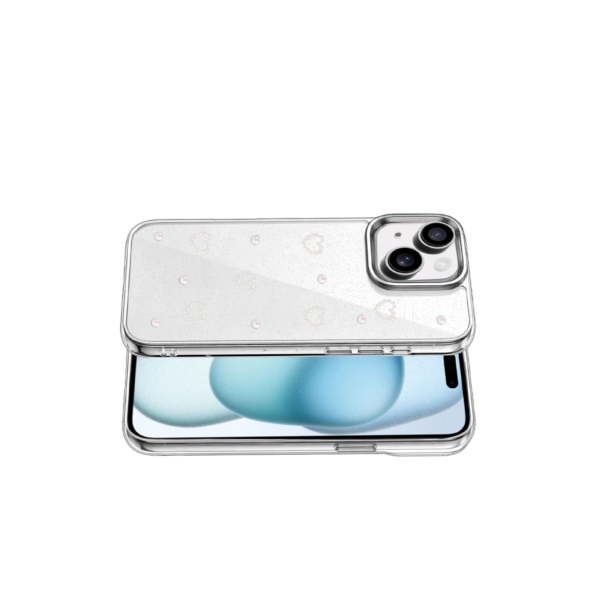 Newface Apple iPhone 15 Plus Fiyonk Desenli Kapak - Desen 10