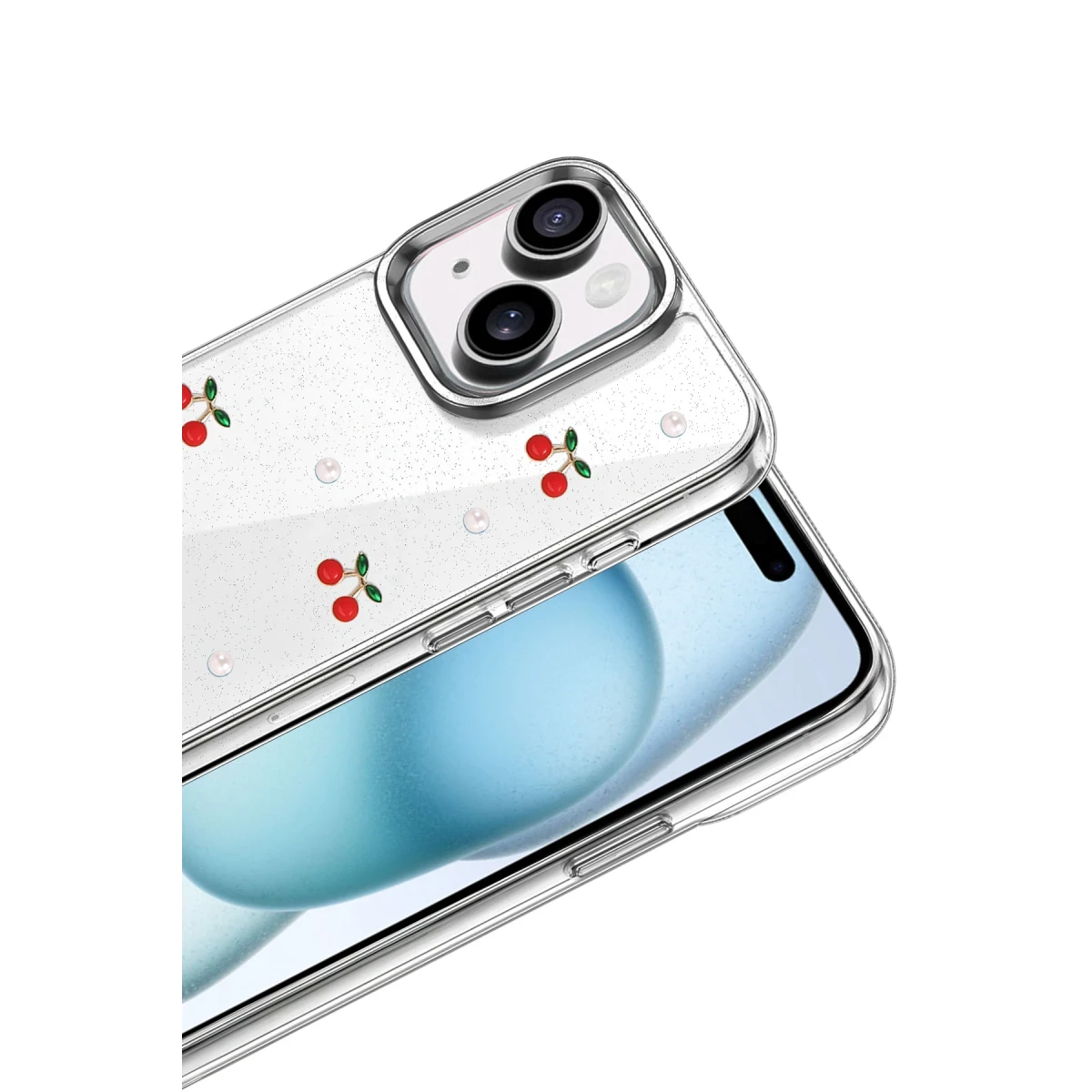 Newface Apple iPhone 15 Plus Fiyonk Desenli Kapak - Desen 9