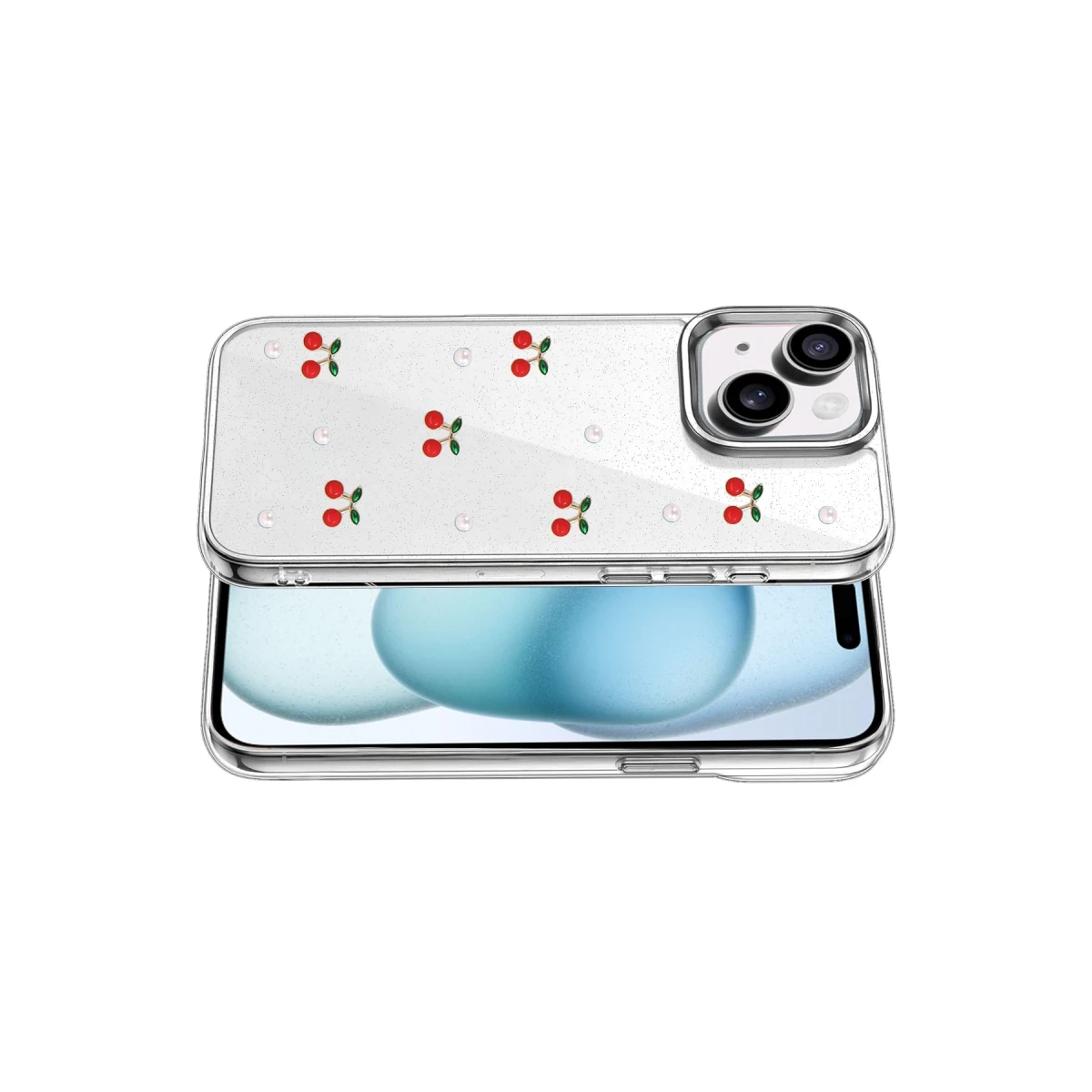 Newface Apple iPhone 15 Plus Fiyonk Desenli Kapak - Desen 9