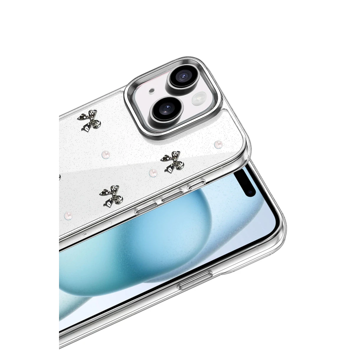Newface Apple iPhone 15 Plus Fiyonk Desenli Kapak - Desen 8
