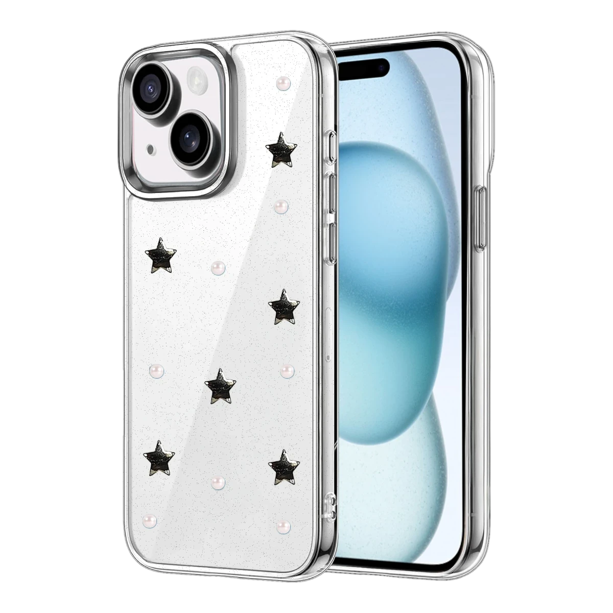 Newface Apple iPhone 15 Plus Fiyonk Desenli Kapak - Desen 7