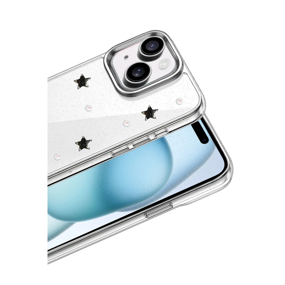 Newface Apple iPhone 15 Plus Fiyonk Desenli Kapak - Desen 7