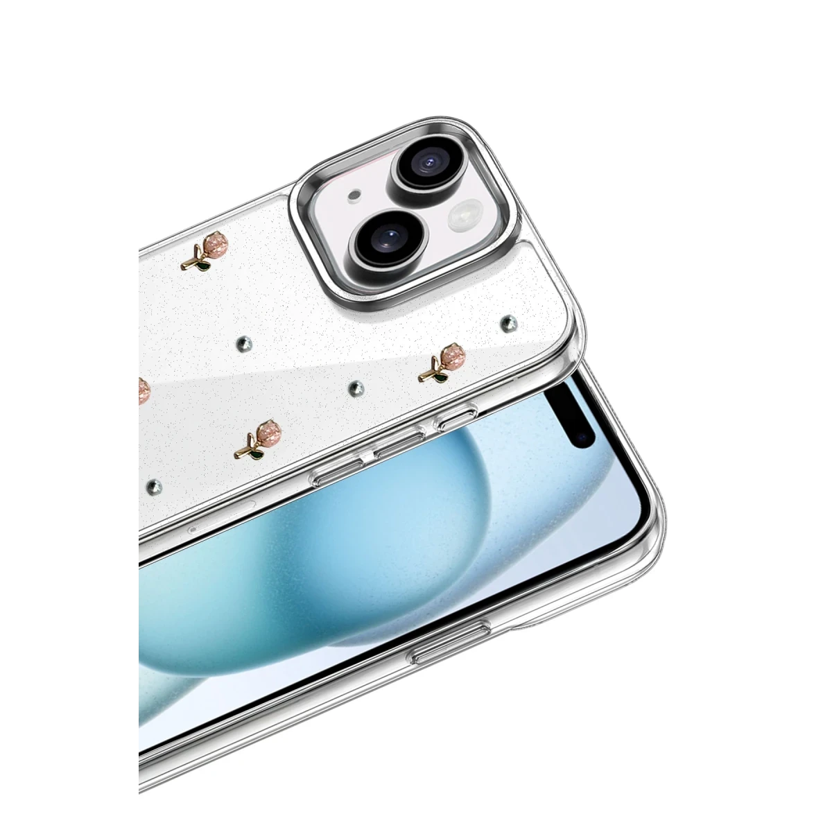 Newface Apple iPhone 15 Plus Fiyonk Desenli Kapak - Desen 6