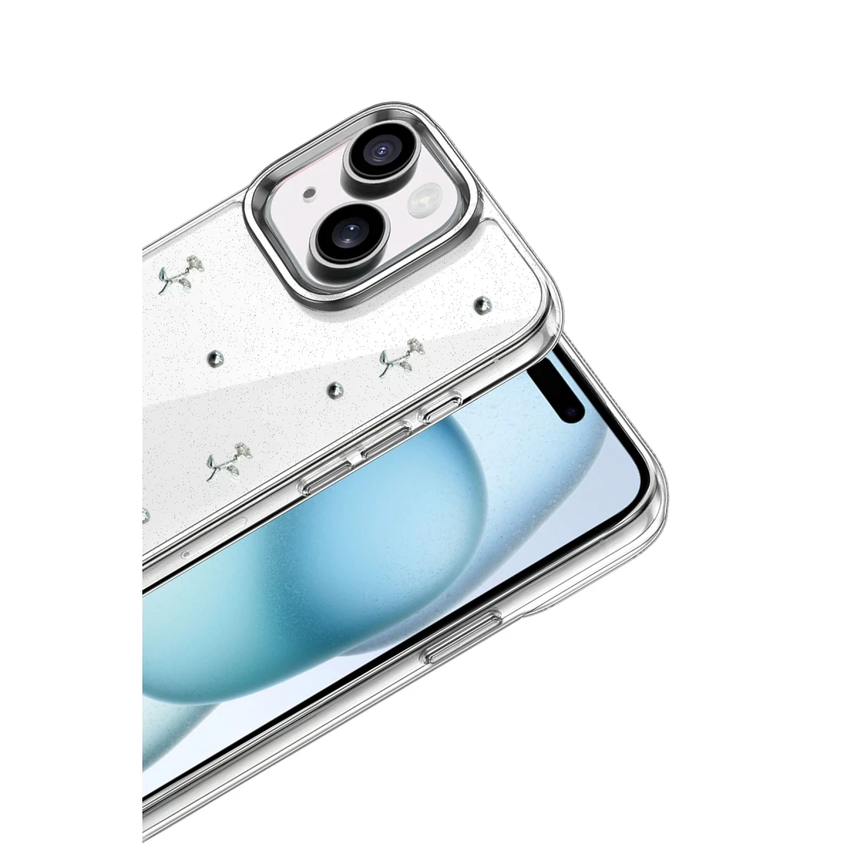 Newface Apple iPhone 15 Plus Fiyonk Desenli Kapak - Desen 4