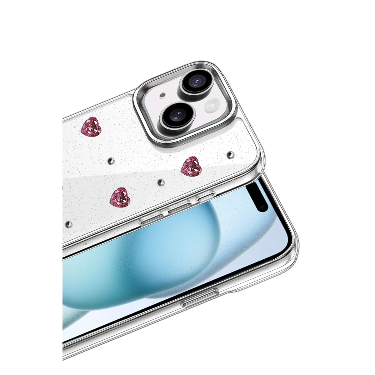Newface Apple iPhone 15 Plus Fiyonk Desenli Kapak - Desen 3
