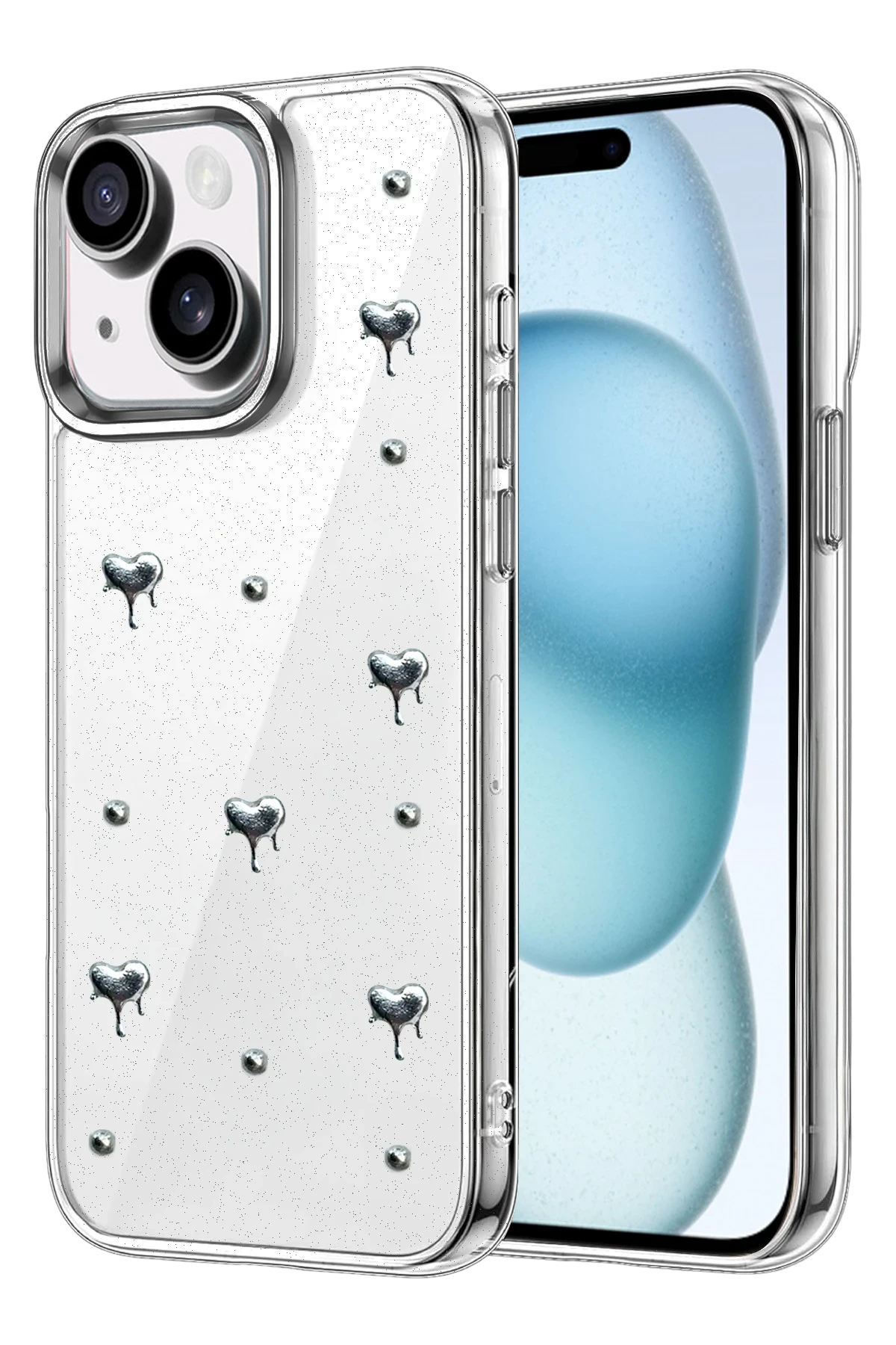 Newface Apple iPhone 15 Plus Fiyonk Desenli Kapak - Desen 1