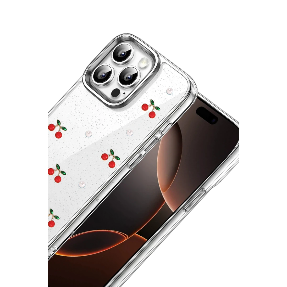 Newface Apple iPhone 16 Pro Fiyonk Desenli Kapak - Desen 9