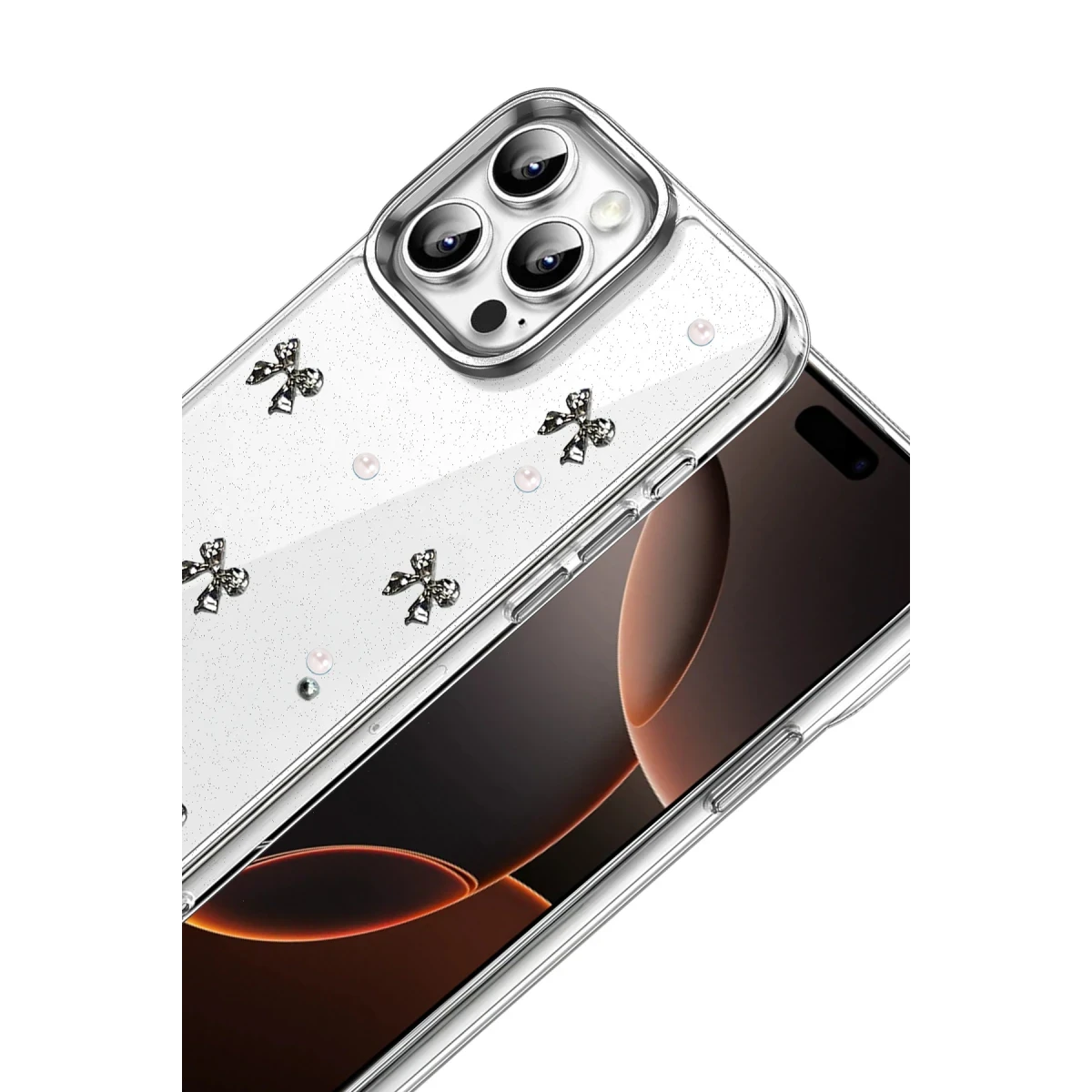 Newface Apple iPhone 16 Pro Fiyonk Desenli Kapak - Desen 8