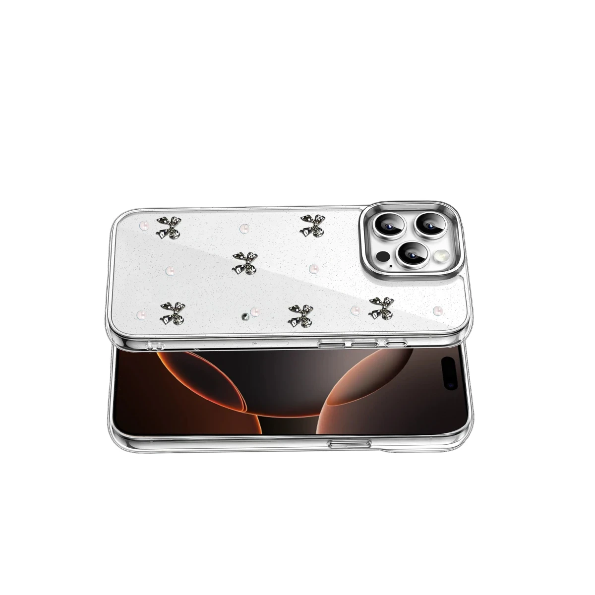 Newface Apple iPhone 16 Pro Fiyonk Desenli Kapak - Desen 8
