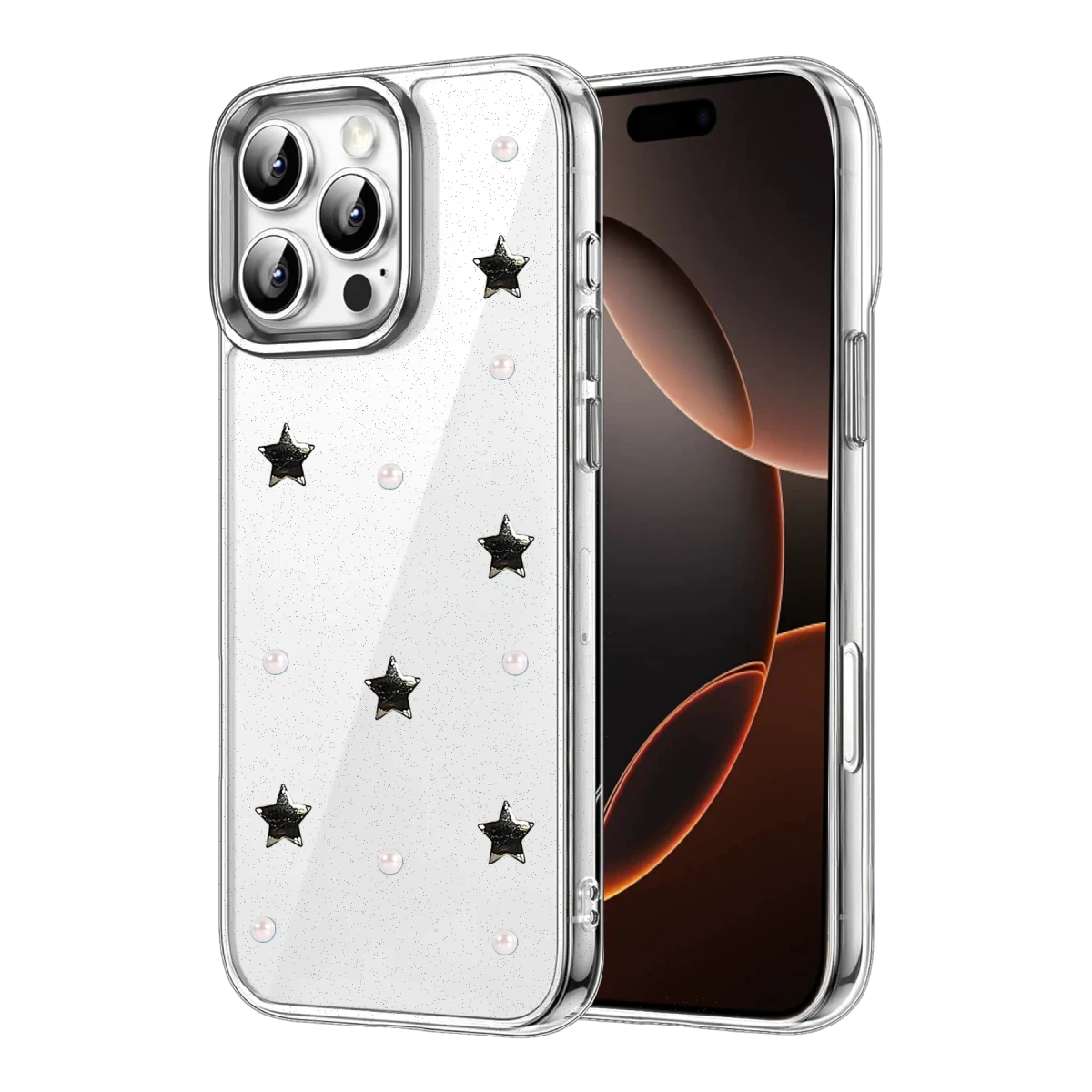 Newface Apple iPhone 16 Pro Fiyonk Desenli Kapak - Desen 7