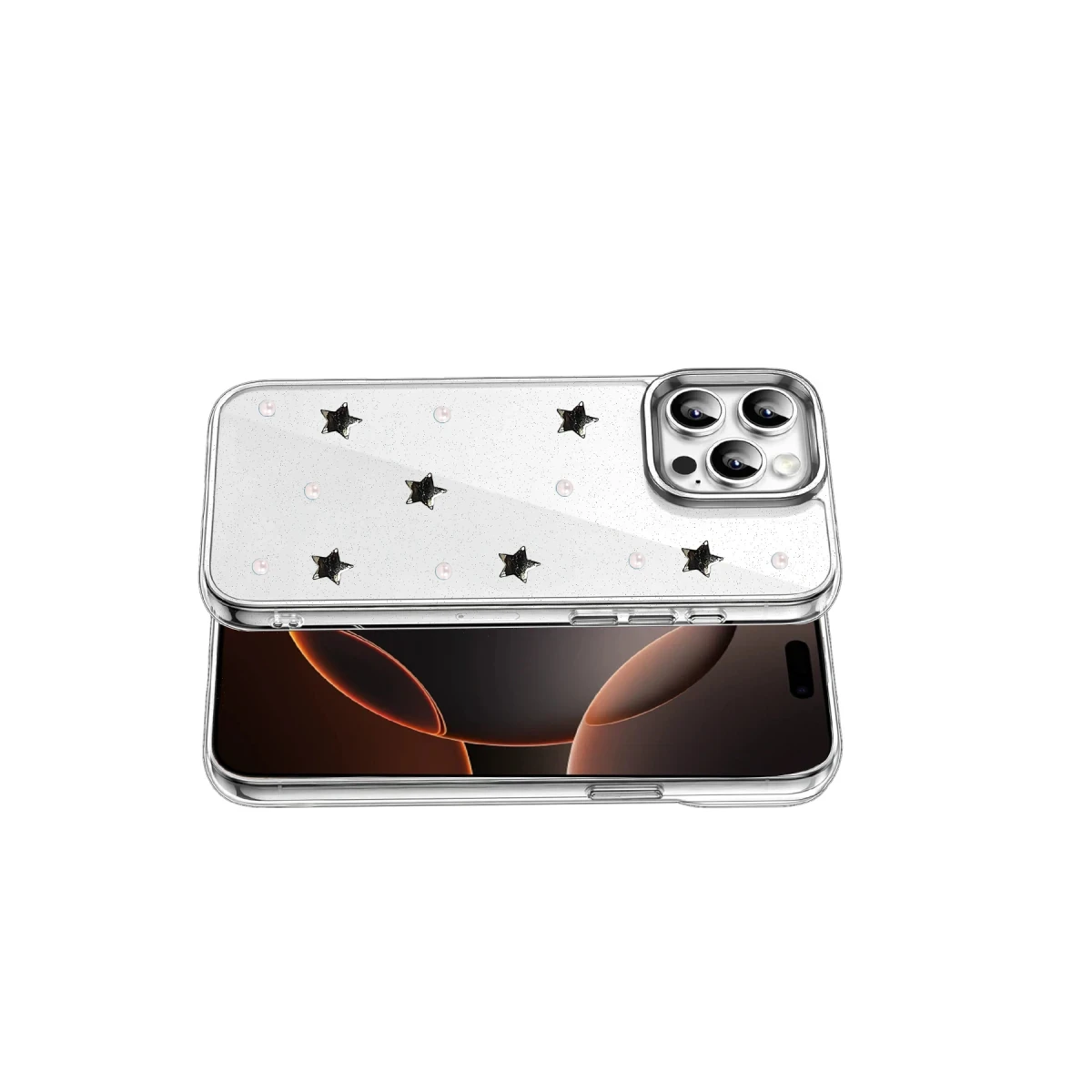 Newface Apple iPhone 16 Pro Fiyonk Desenli Kapak - Desen 7