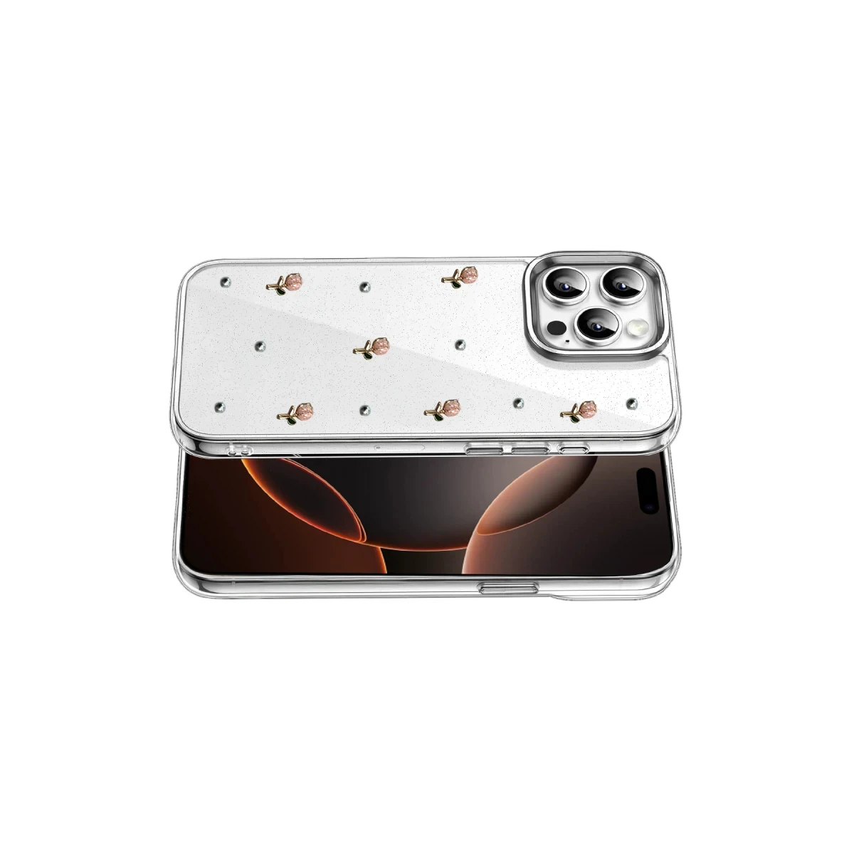 Newface Apple iPhone 16 Pro Fiyonk Desenli Kapak - Desen 6
