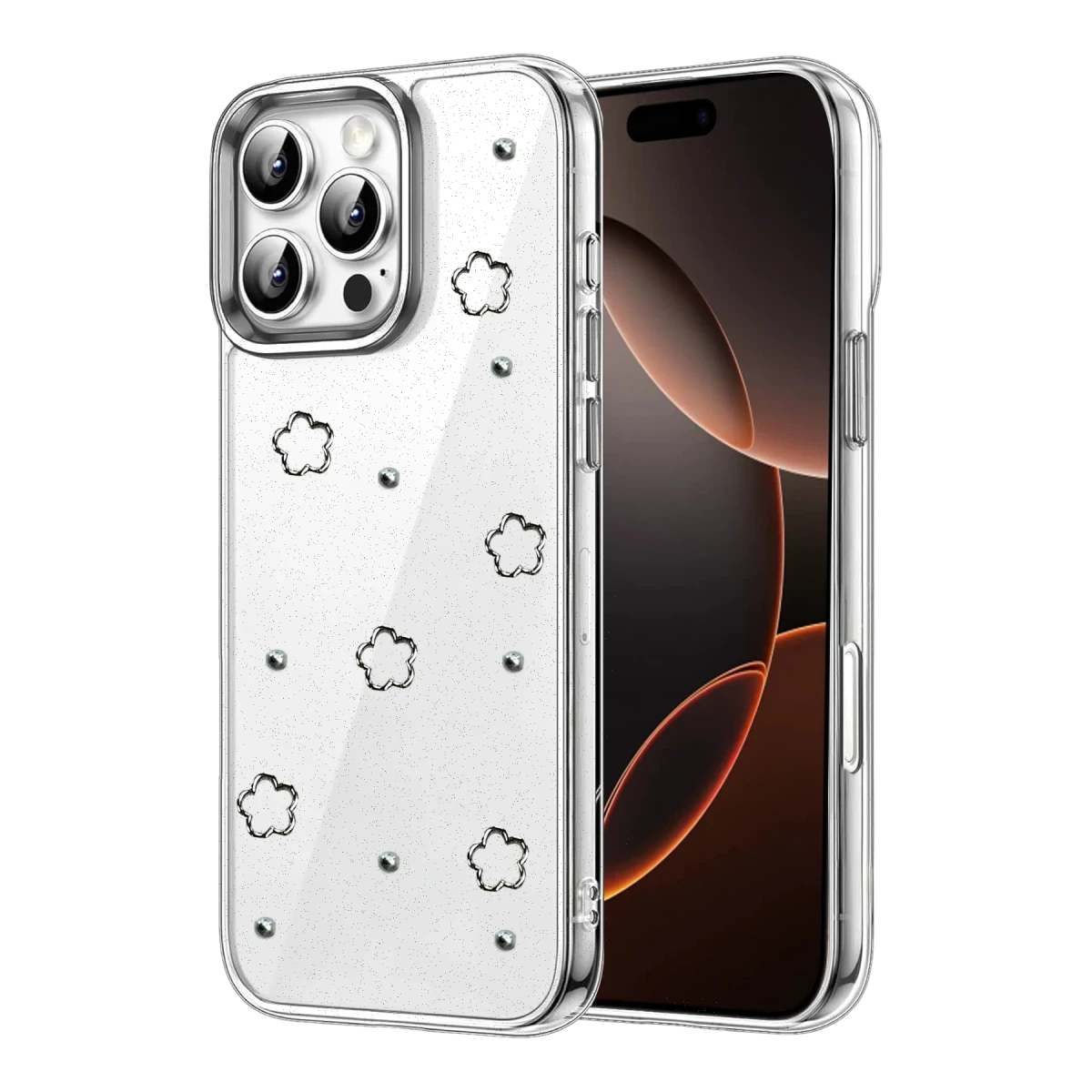 Newface Apple iPhone 16 Pro Fiyonk Desenli Kapak - Desen 2