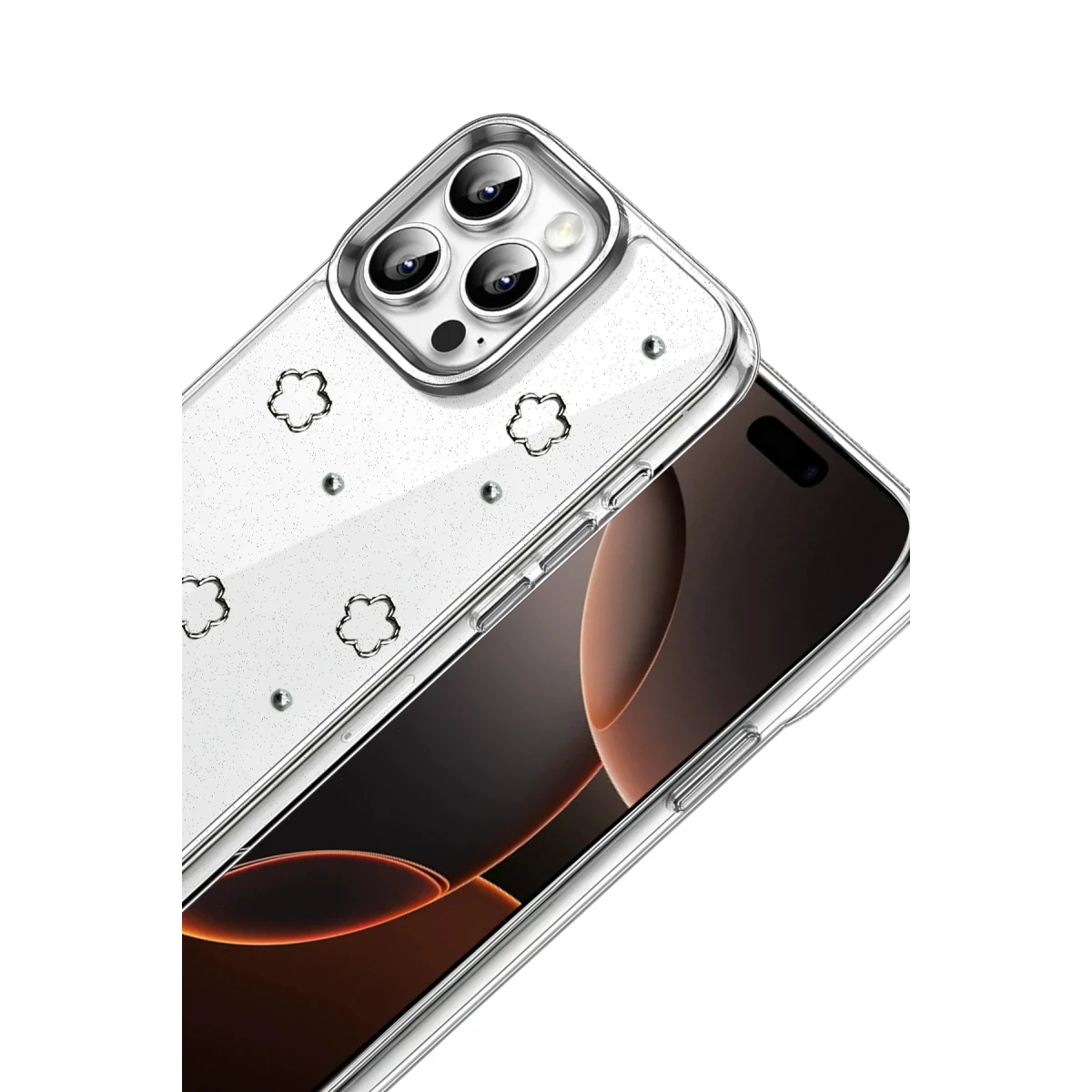 Newface Apple iPhone 16 Pro Fiyonk Desenli Kapak - Desen 2