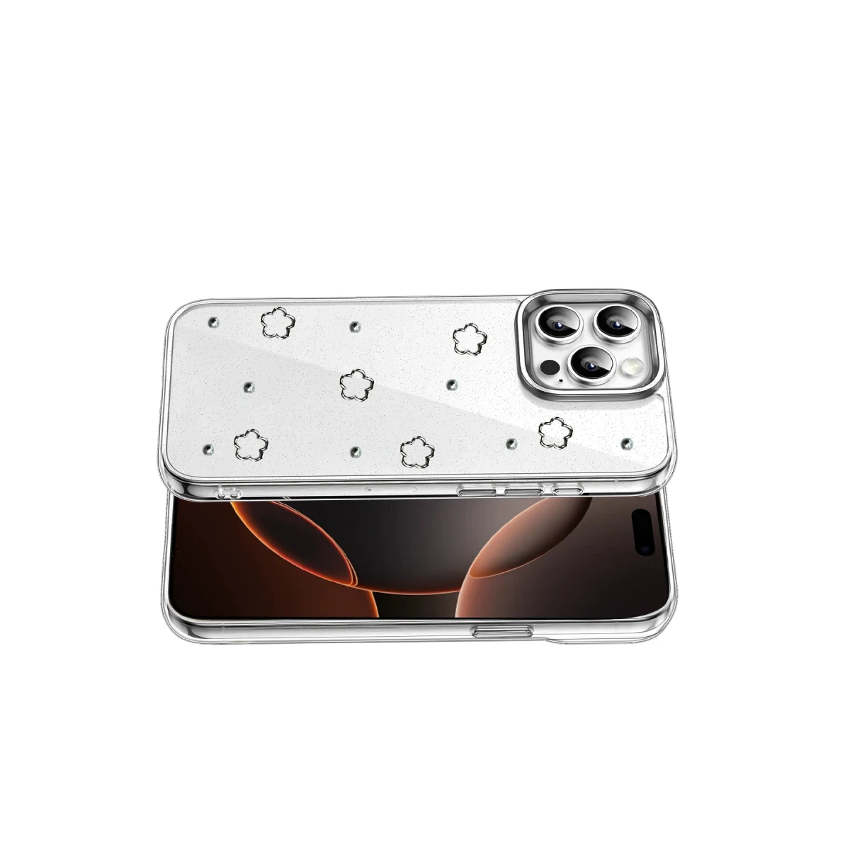 Newface Apple iPhone 16 Pro Fiyonk Desenli Kapak - Desen 2