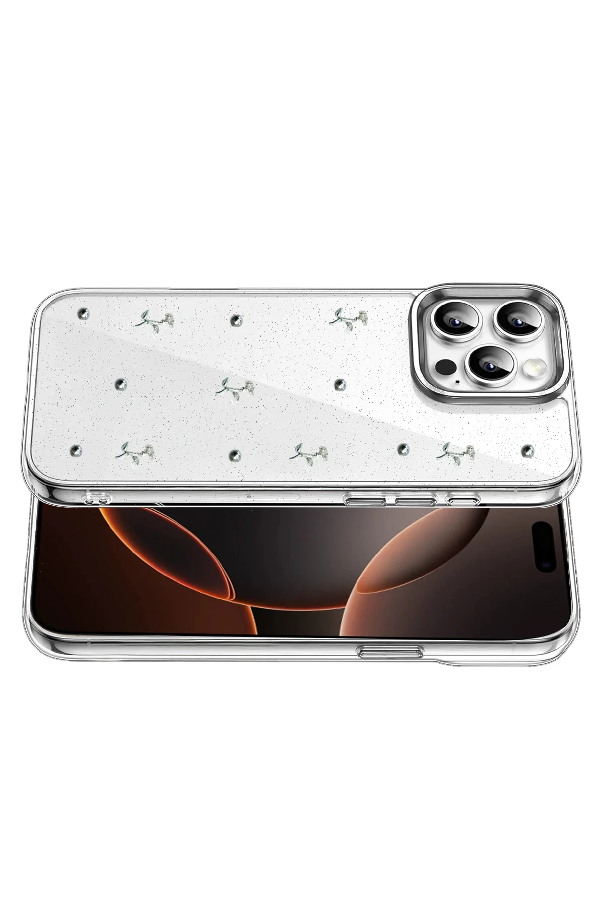 Newface Apple iPhone 15 Pro Fiyonk Desenli Kapak - Desen 4