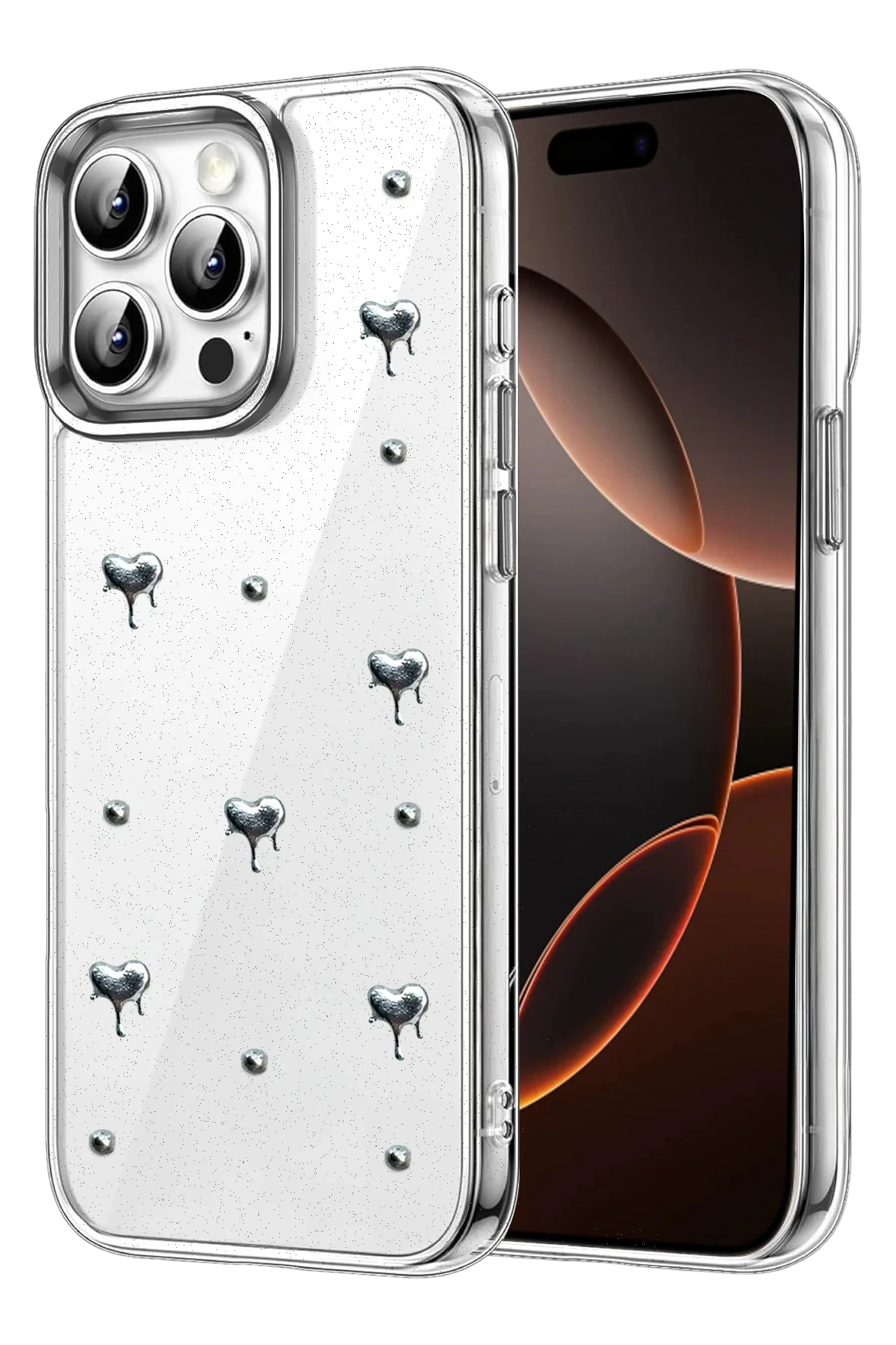 Newface Apple iPhone 15 Pro Fiyonk Desenli Kapak - Desen 1
