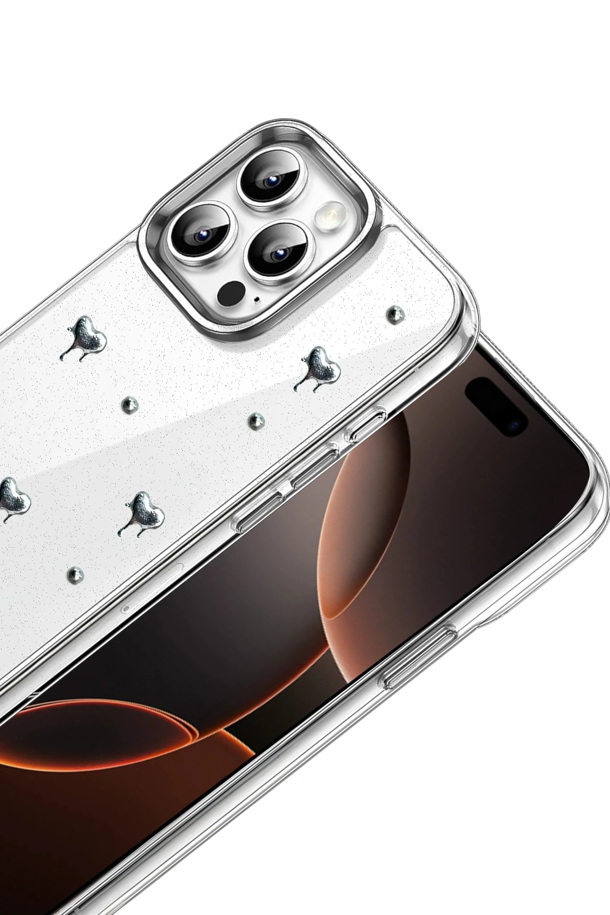 Newface Apple iPhone 15 Pro Fiyonk Desenli Kapak - Desen 1