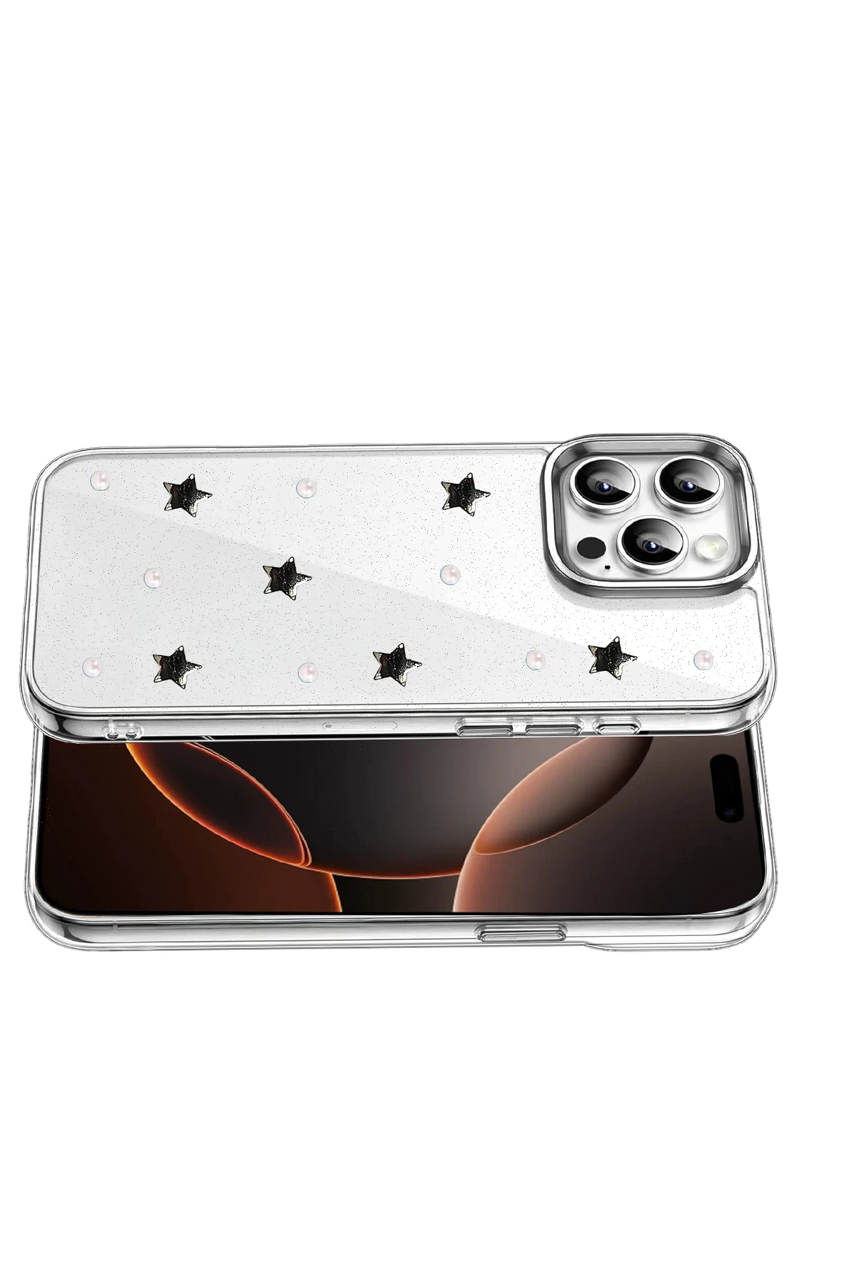 Newface Apple iPhone 14 Pro Max Fiyonk Desenli Kapak - Desen 7