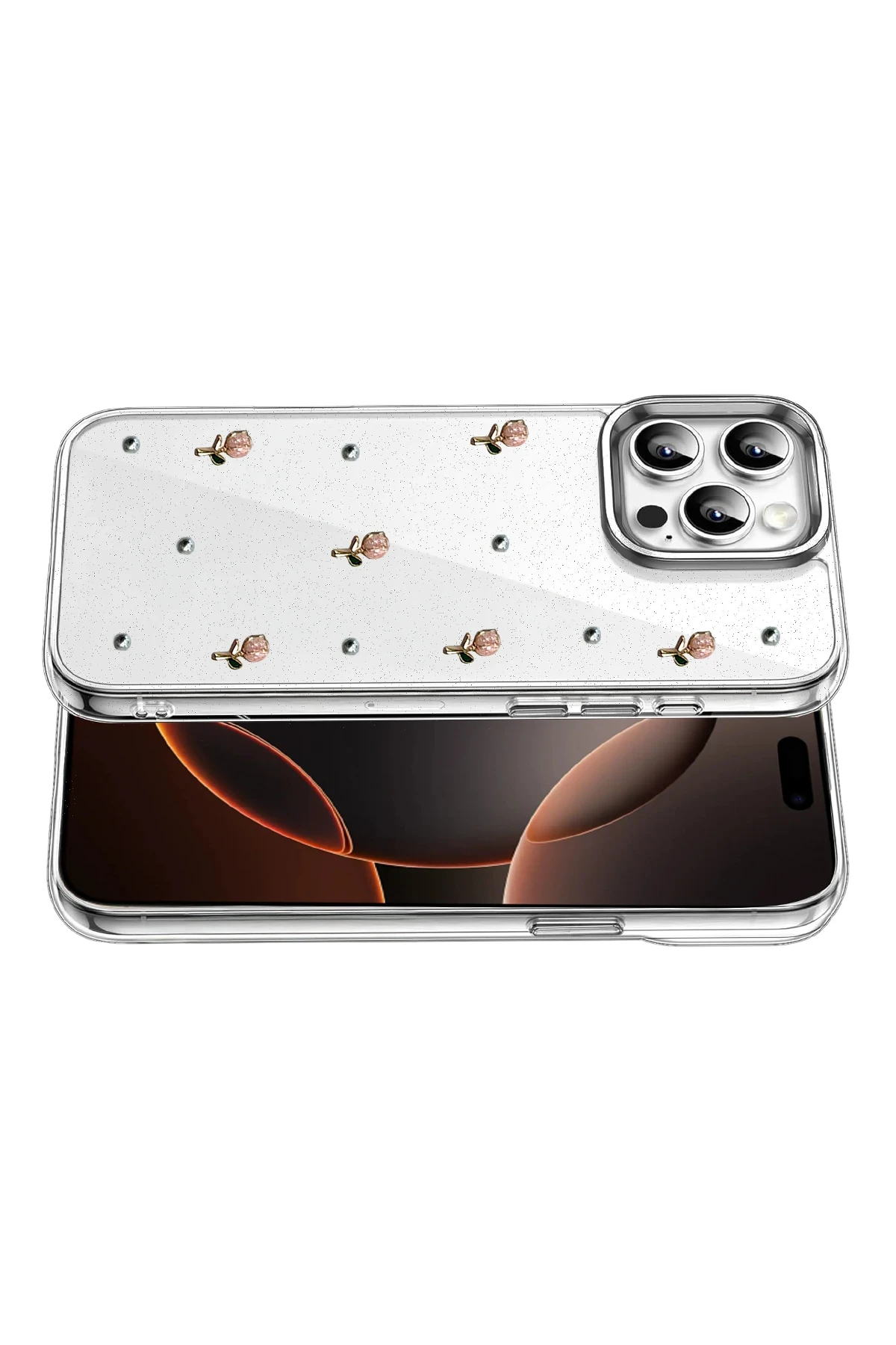 Newface Apple iPhone 14 Pro Max Fiyonk Desenli Kapak - Desen 6