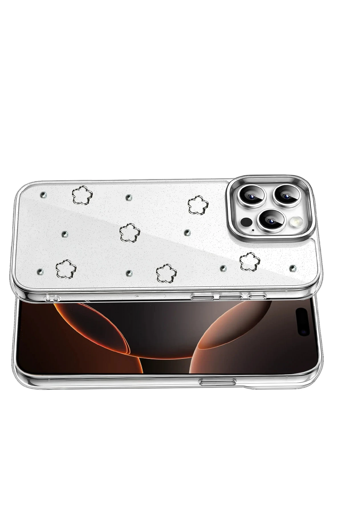 Newface Apple iPhone 14 Pro Max Fiyonk Desenli Kapak - Desen 2