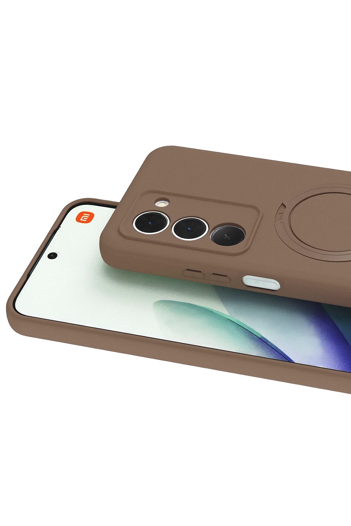 Newface Xiaomi Redmi 15 4G Regal Magsafe Standlı Kapak - Çöl Titanyum