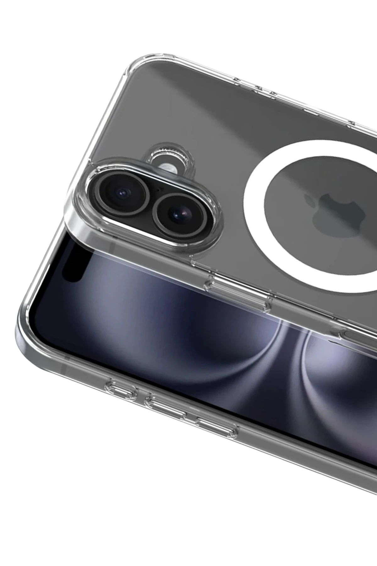 Newface Apple iPhone 17 Combo Sert Şeffaf Magsafe Kapak - Şeffaf