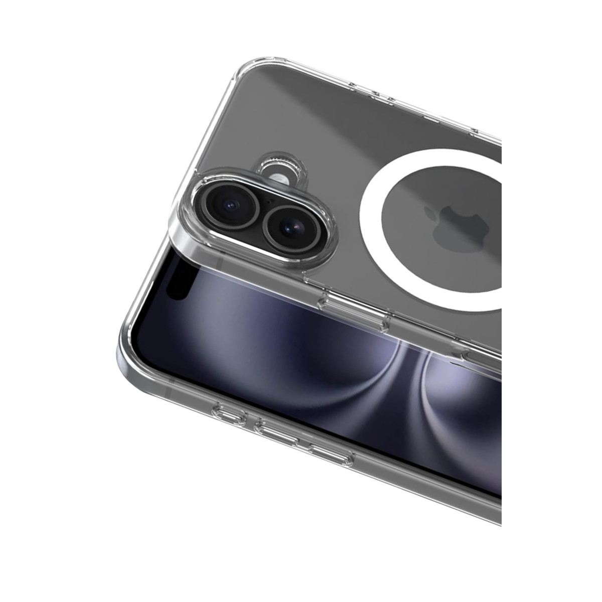Newface Apple iPhone 16 Combo Sert Şeffaf Magsafe Kapak - Şeffaf — görsel 8