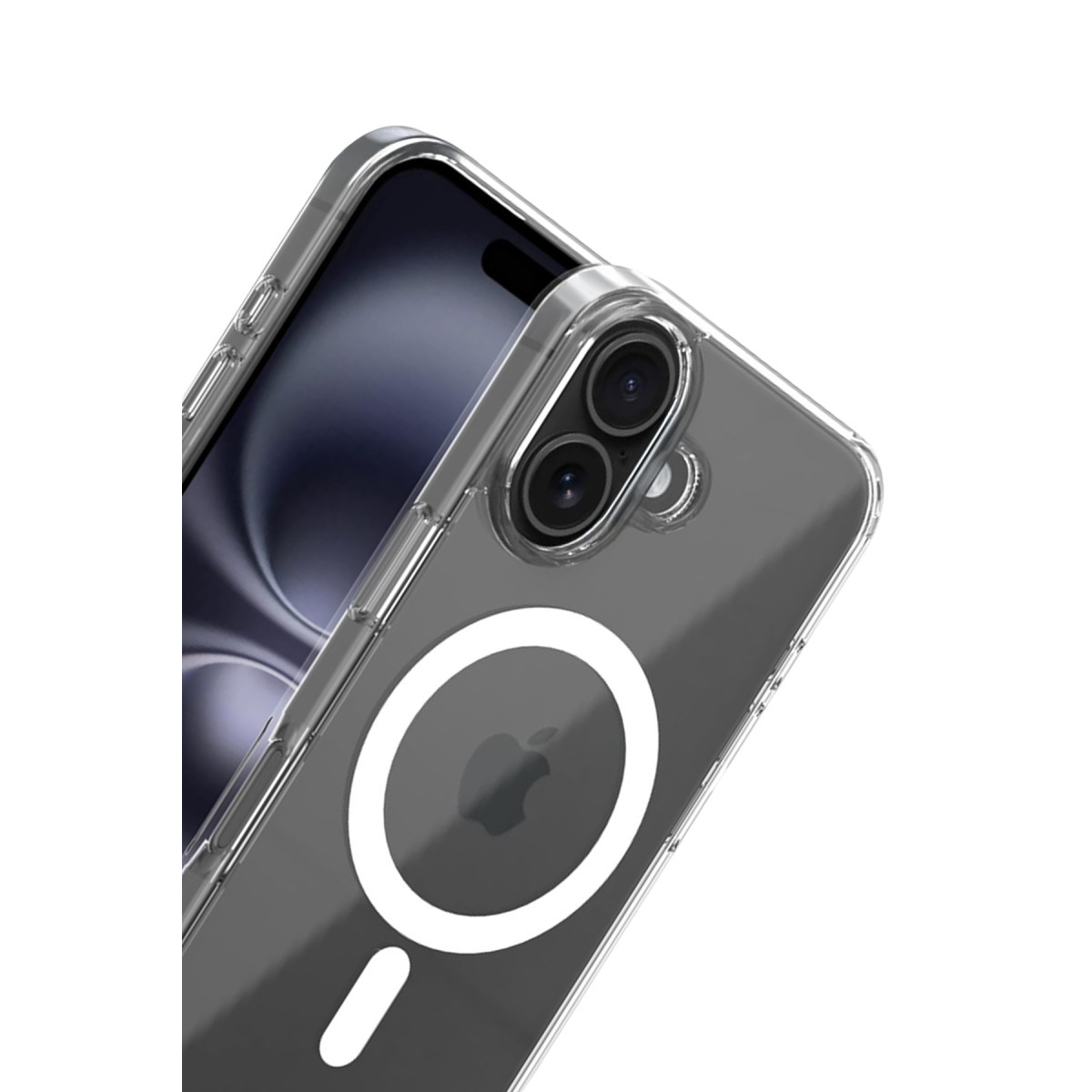 Newface Apple iPhone 16 Combo Sert Şeffaf Magsafe Kapak - Şeffaf — görsel 9