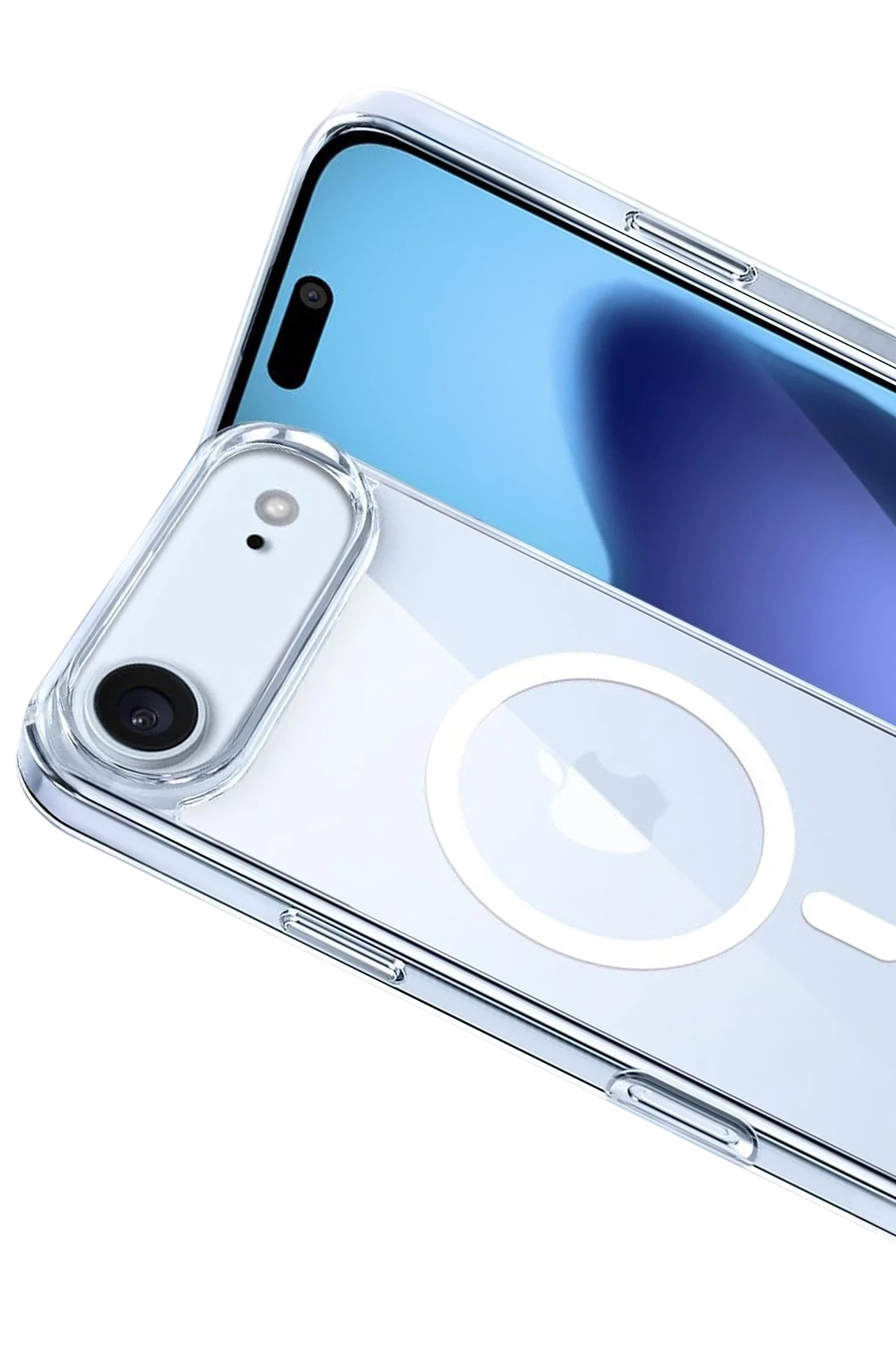 Newface Apple iPhone 17 Air Combo Sert Şeffaf Magsafe Kapak - Şeffaf