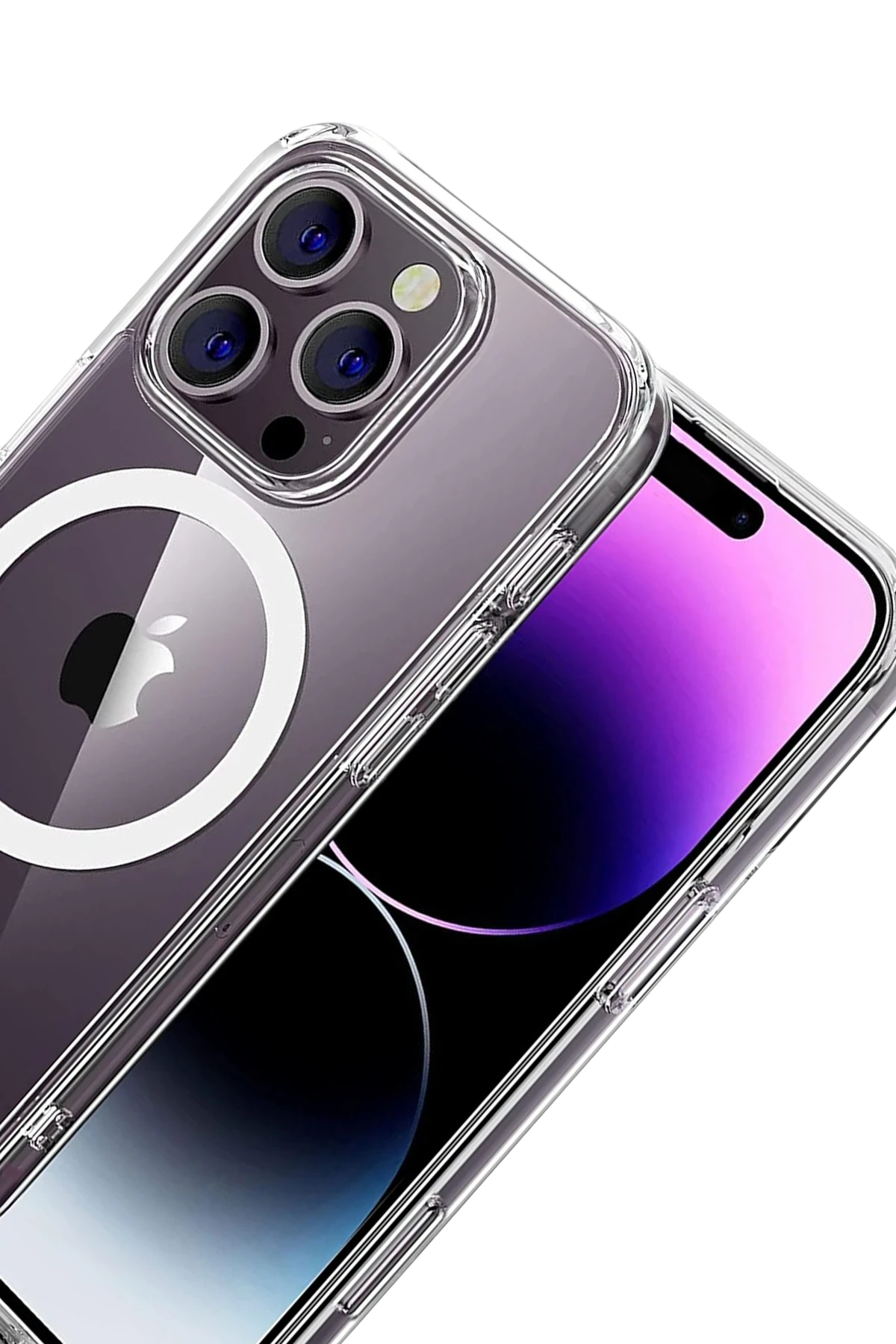 Newface Apple iPhone 16 Pro Max Combo Sert Şeffaf Magsafe Kapak - Şeffaf